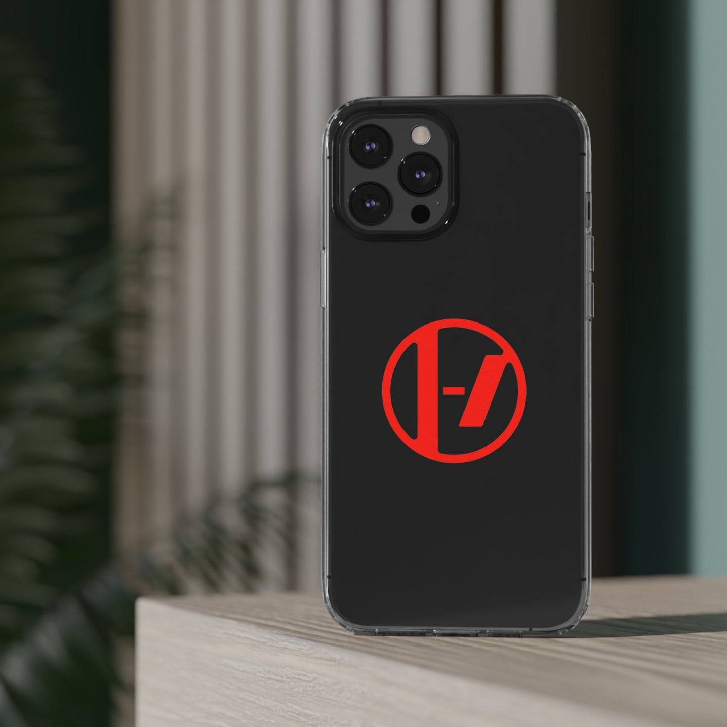 Crimson Orbit Clear Case
