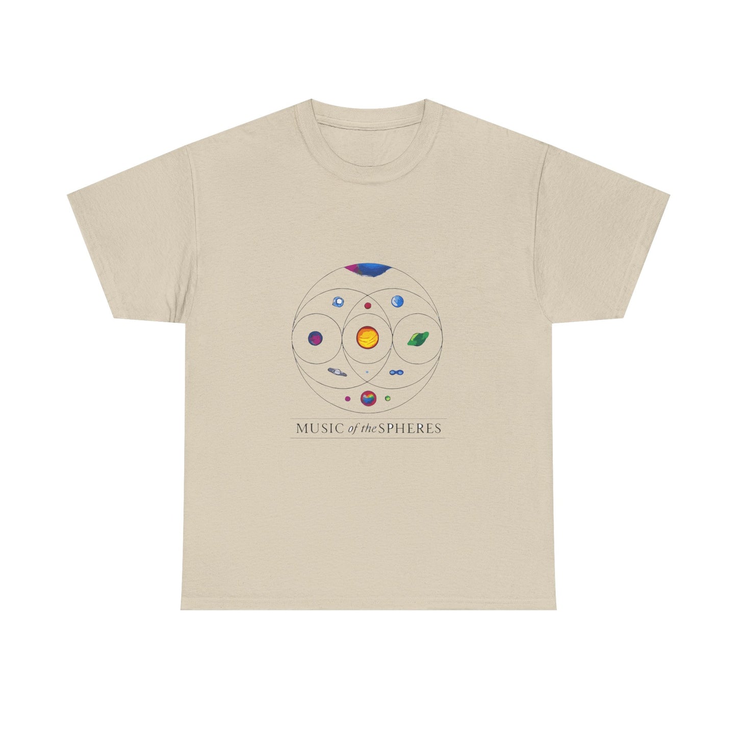 Colorful Planetary Orbit Diagram Unisex Cotton Tee