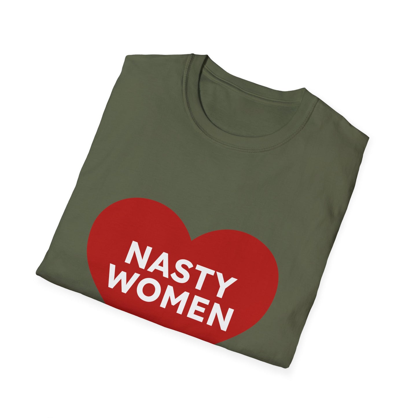 Nasty Women Heart - Unisex Softstyle T-shirt