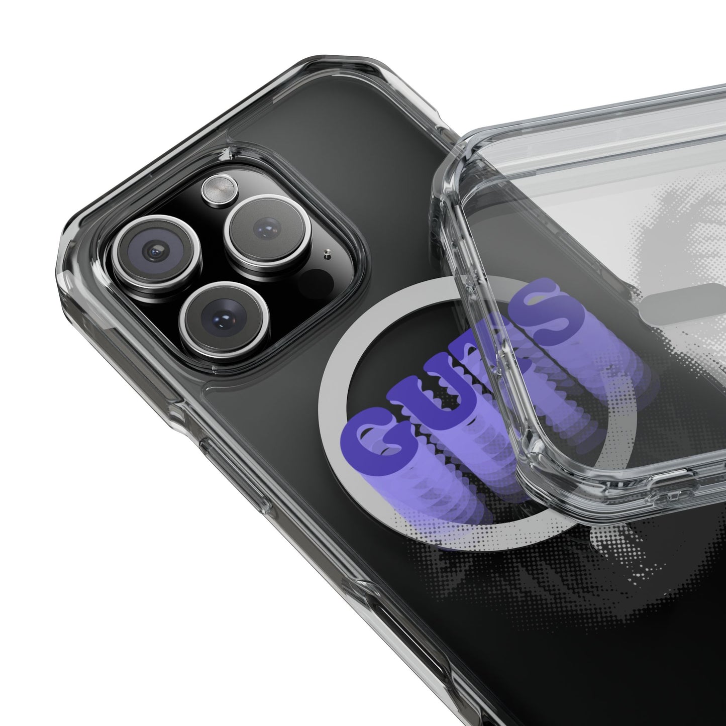 Guts Drip Effect Halftone Magnetic Clear Impact Case