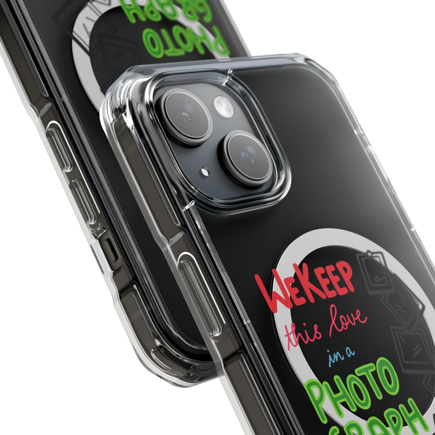 White Paw Print Magnetic Clear Impact Case