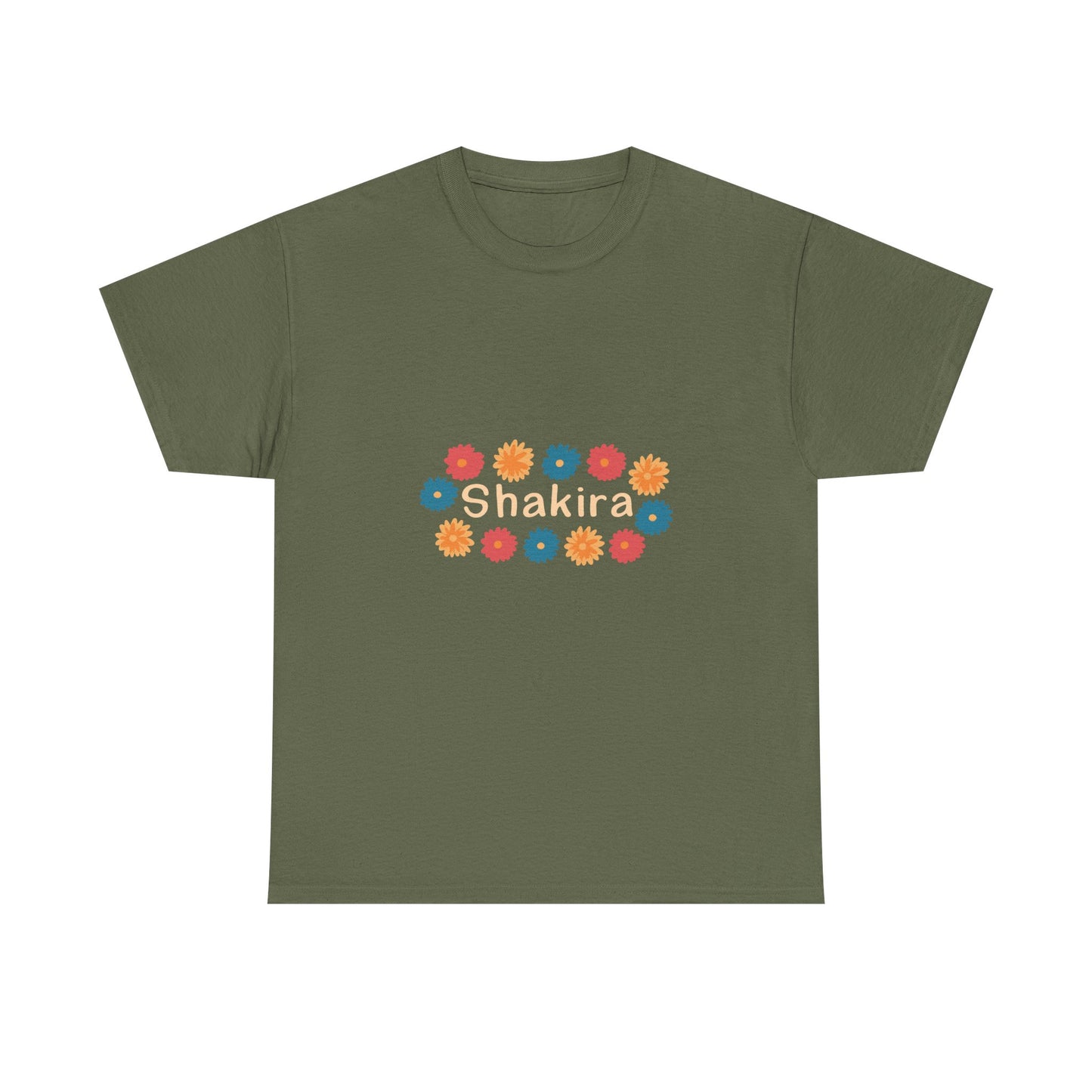 Retro Floral Groove Unisex Heavy cotton tee