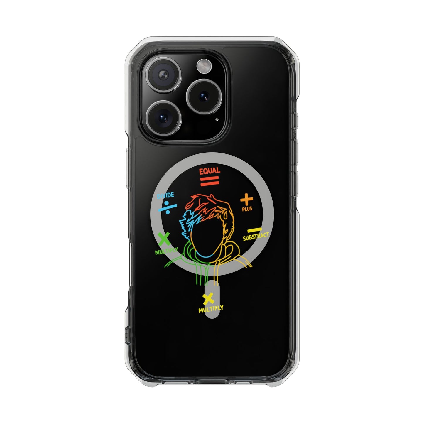 Minimalist Divide Symbol with Brush Magnetic Clear Impact Case