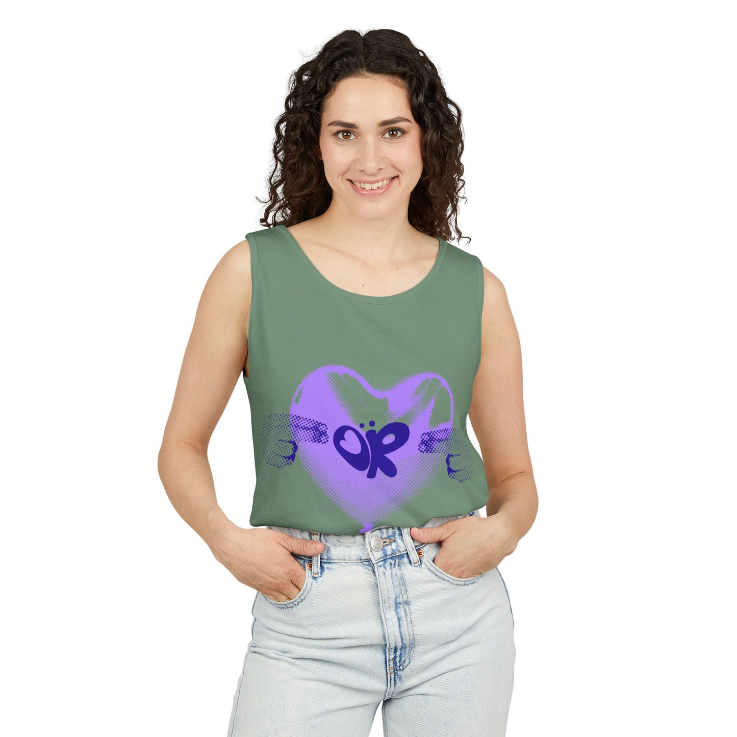 Heart Balloon OR Pop Art-Dyed Tank Top