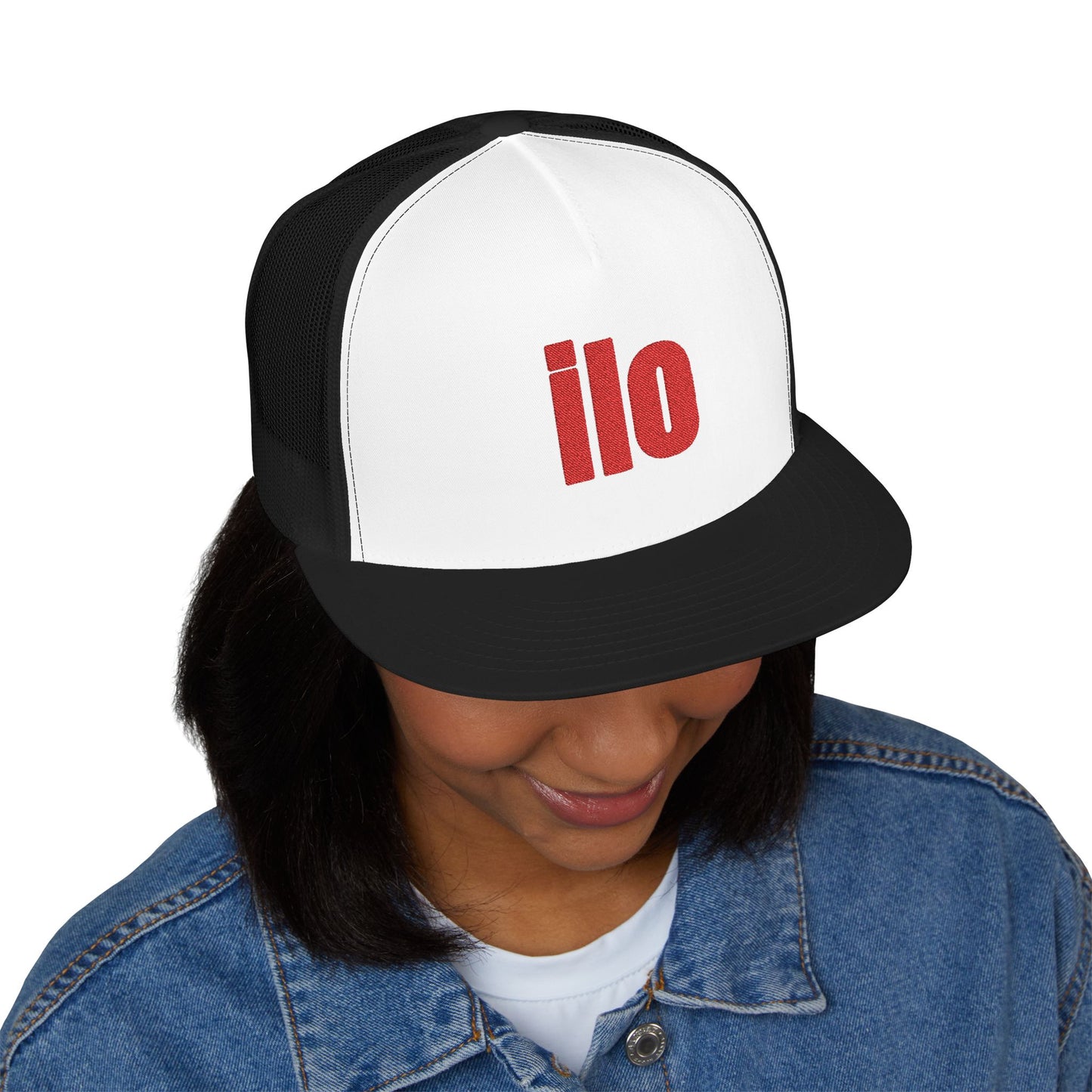 ILO Bold Red Block Trucker Cap