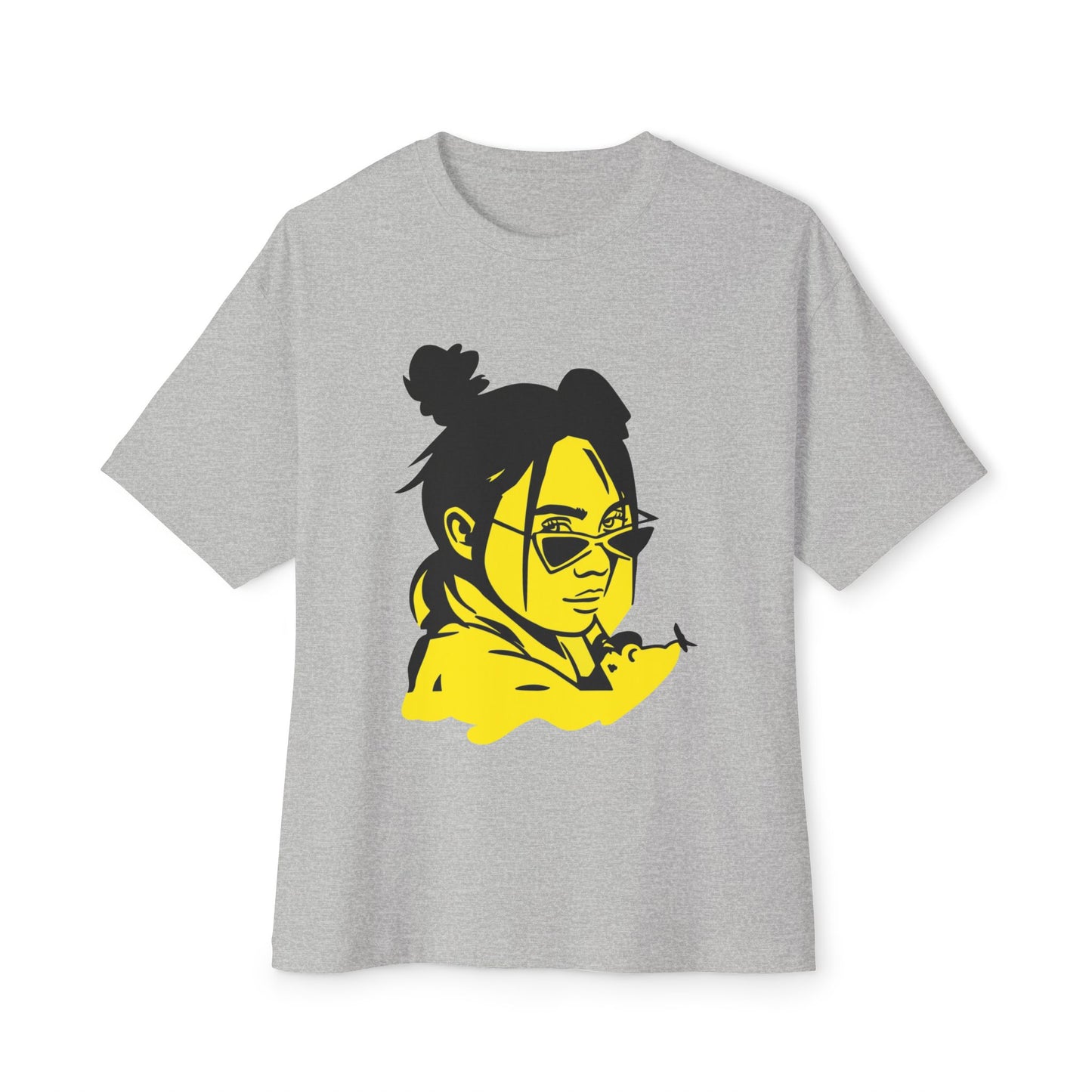Neon Mood Portrait Unisex Oversized Tee