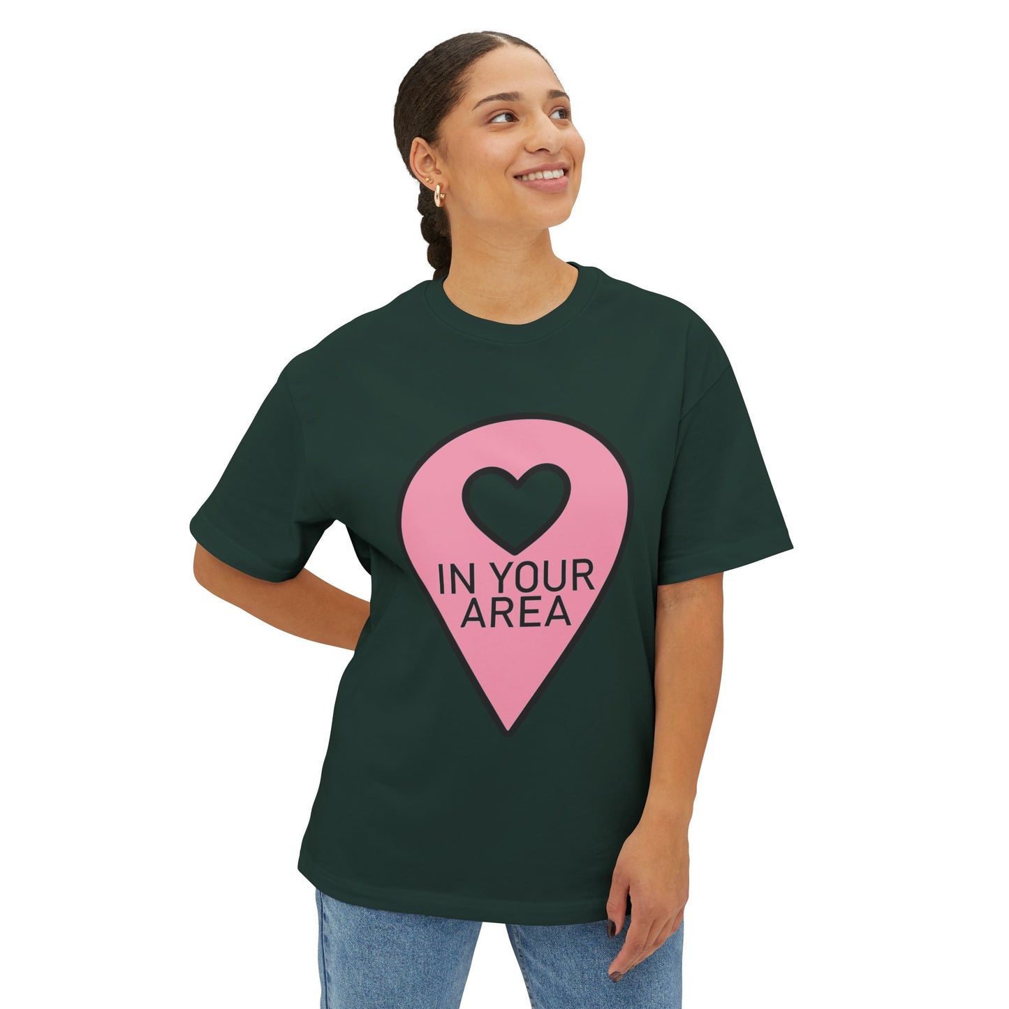 In Your Area Pin Marker – Oversized Boxy Tee