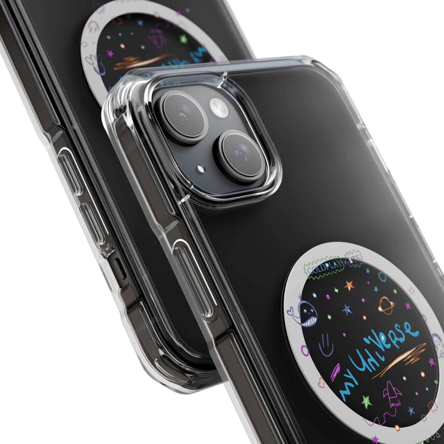 Neon Space Doodles Magnetic Clear Impact case