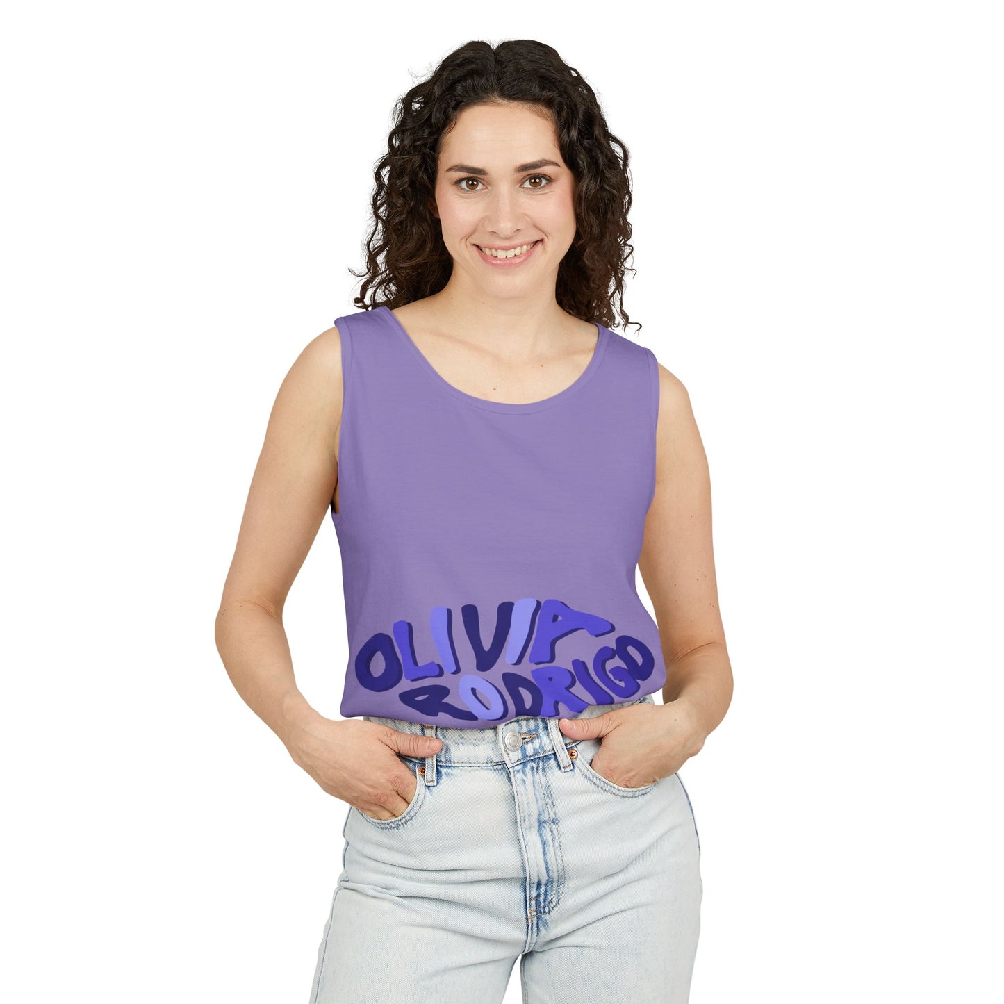 Olivia Rodrigo Wavy Text-Dyed Tank Top