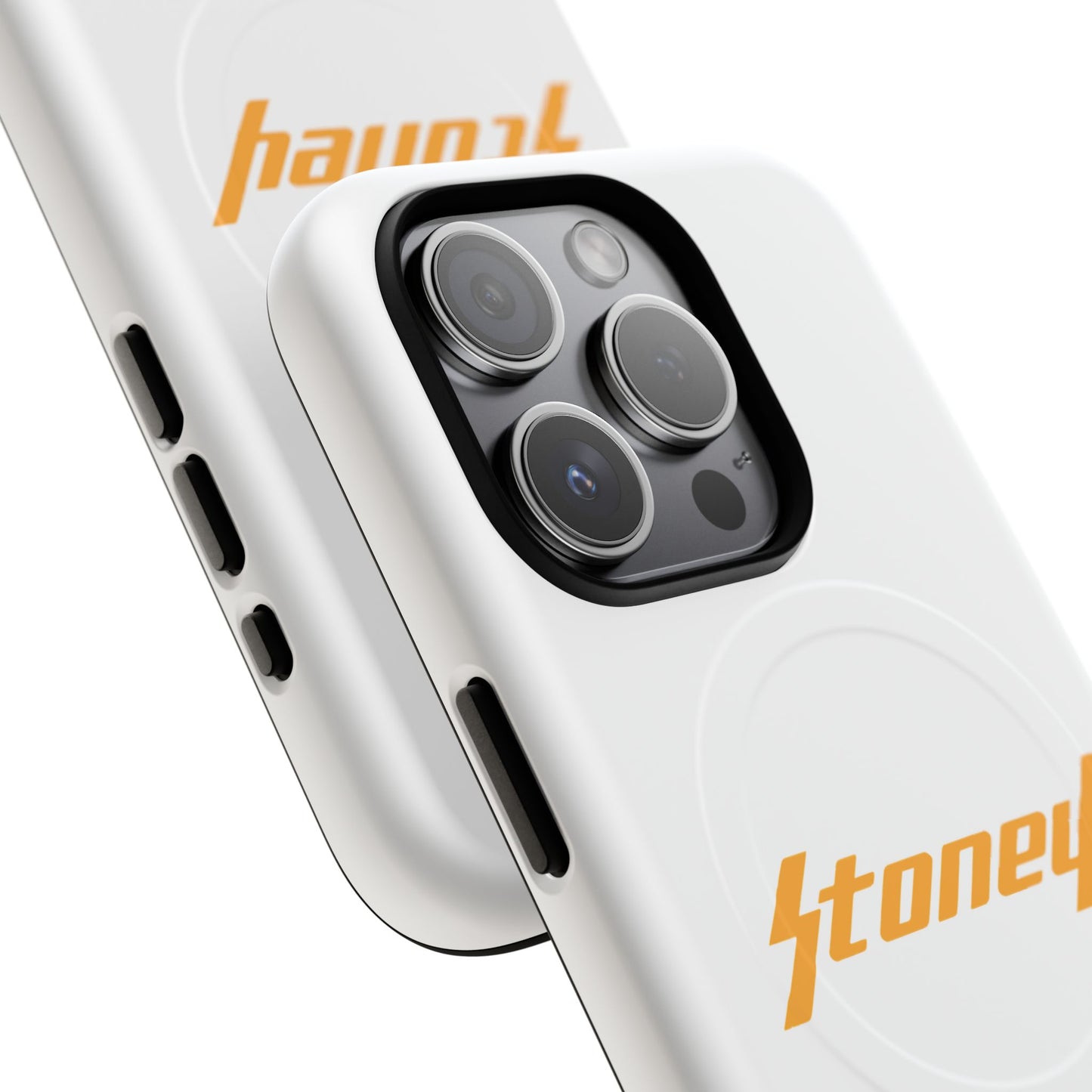 Orange Lightning Text Logo Tough Magnetic Case