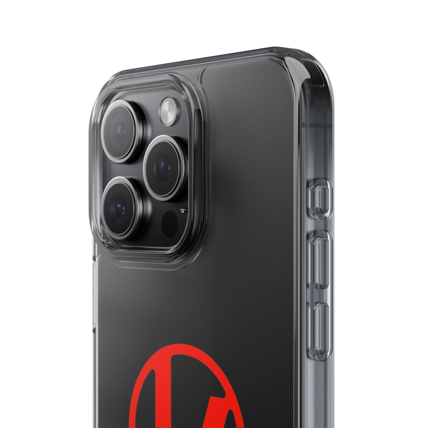 Crimson Orbit Clear Case