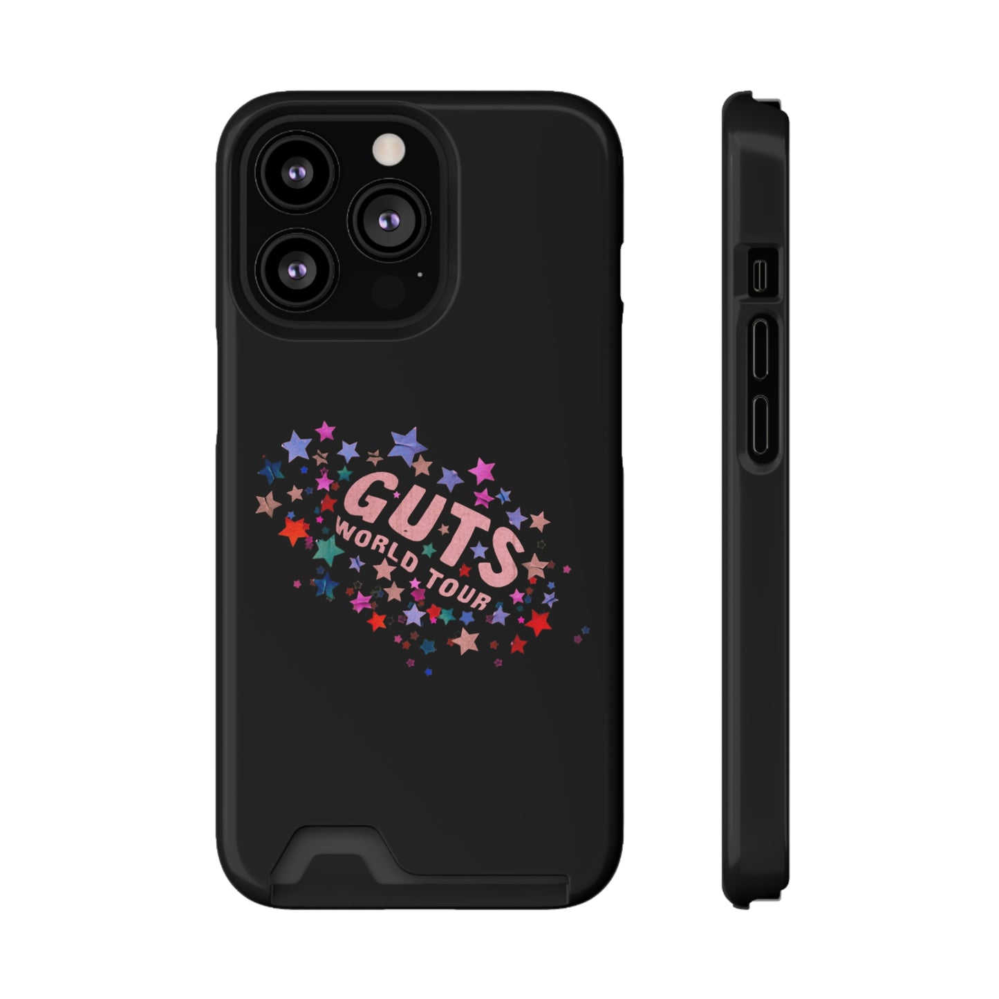 Phone Case + Card Holder For Iphone 13 – Olivia Rodrigo Guts World Tour | Black Edition