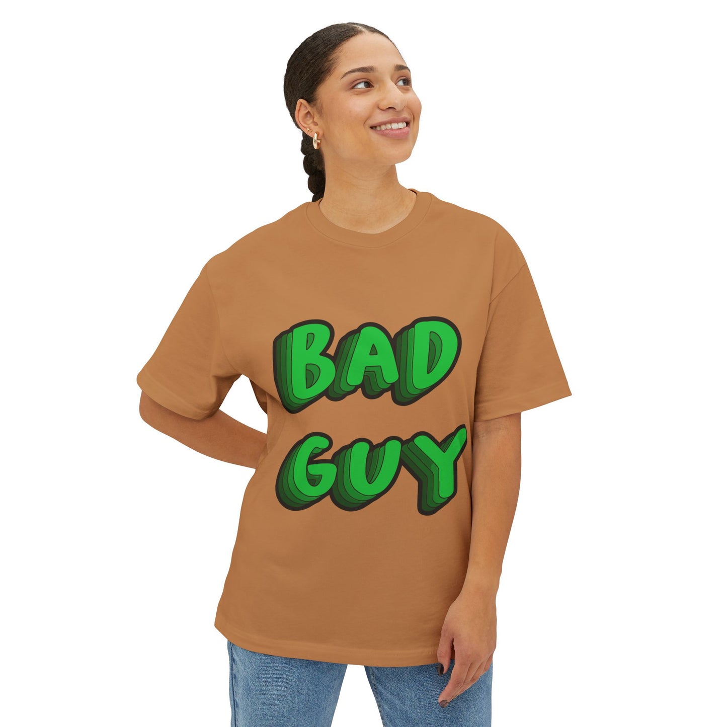 Bold 3D Bad Mood Unisex Oversized Tee