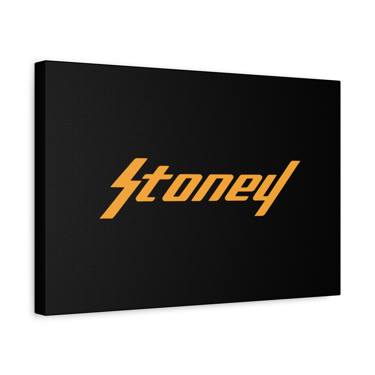 Orange Lightning Text Logo Canvas