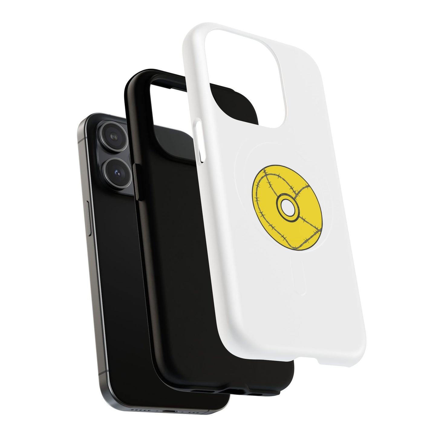Minimalist Black Disc Outline Tough Magnetic Case