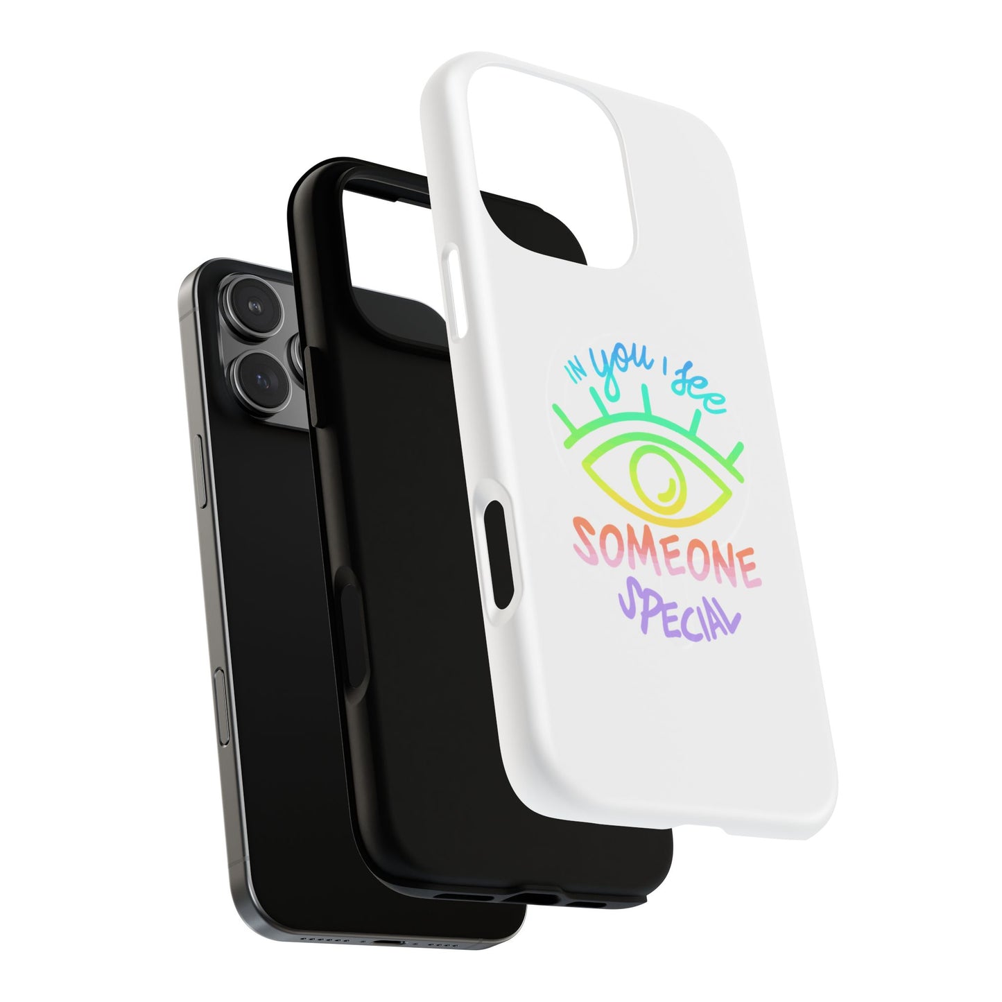 Vibrant Eye and Text Tough Magnetic Case
