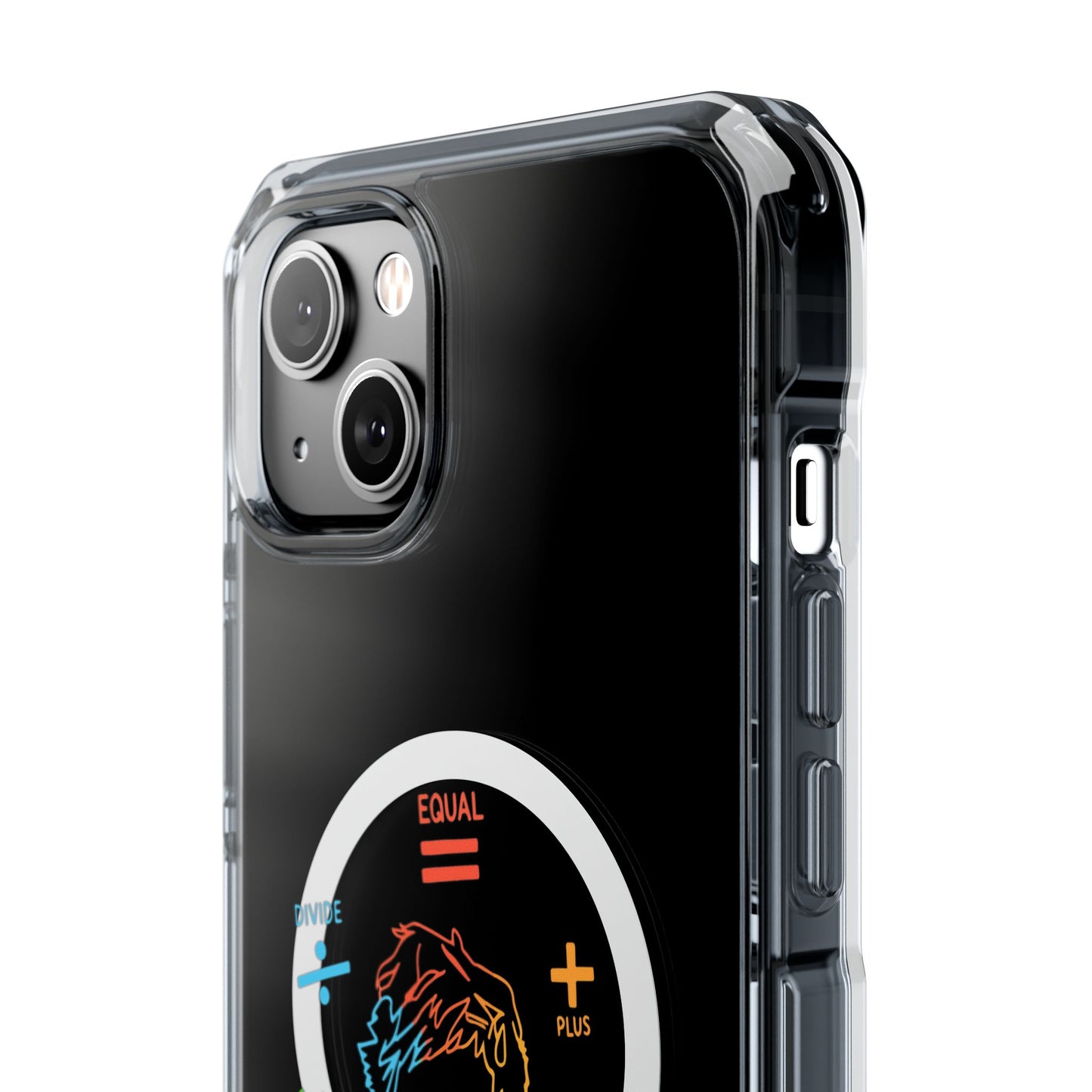 Minimalist Divide Symbol with Brush Magnetic Clear Impact Case