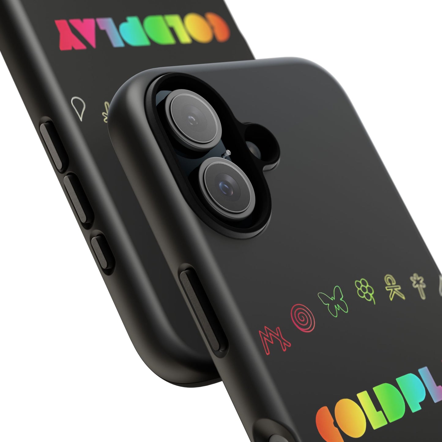 Premium Tough Case for iPhone 12 to 16 Pro Max Showcasing Coldplay’s Signage