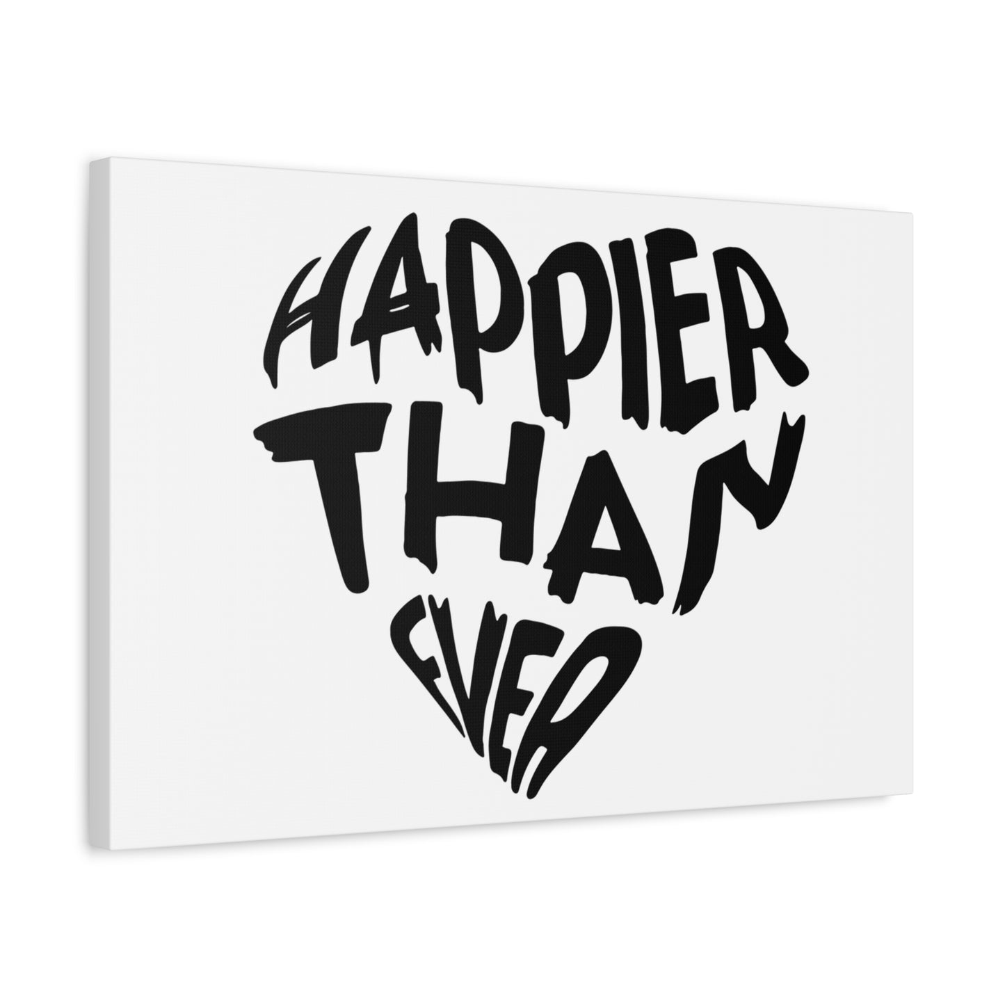 Happier Heart Lettering Matte Canvas