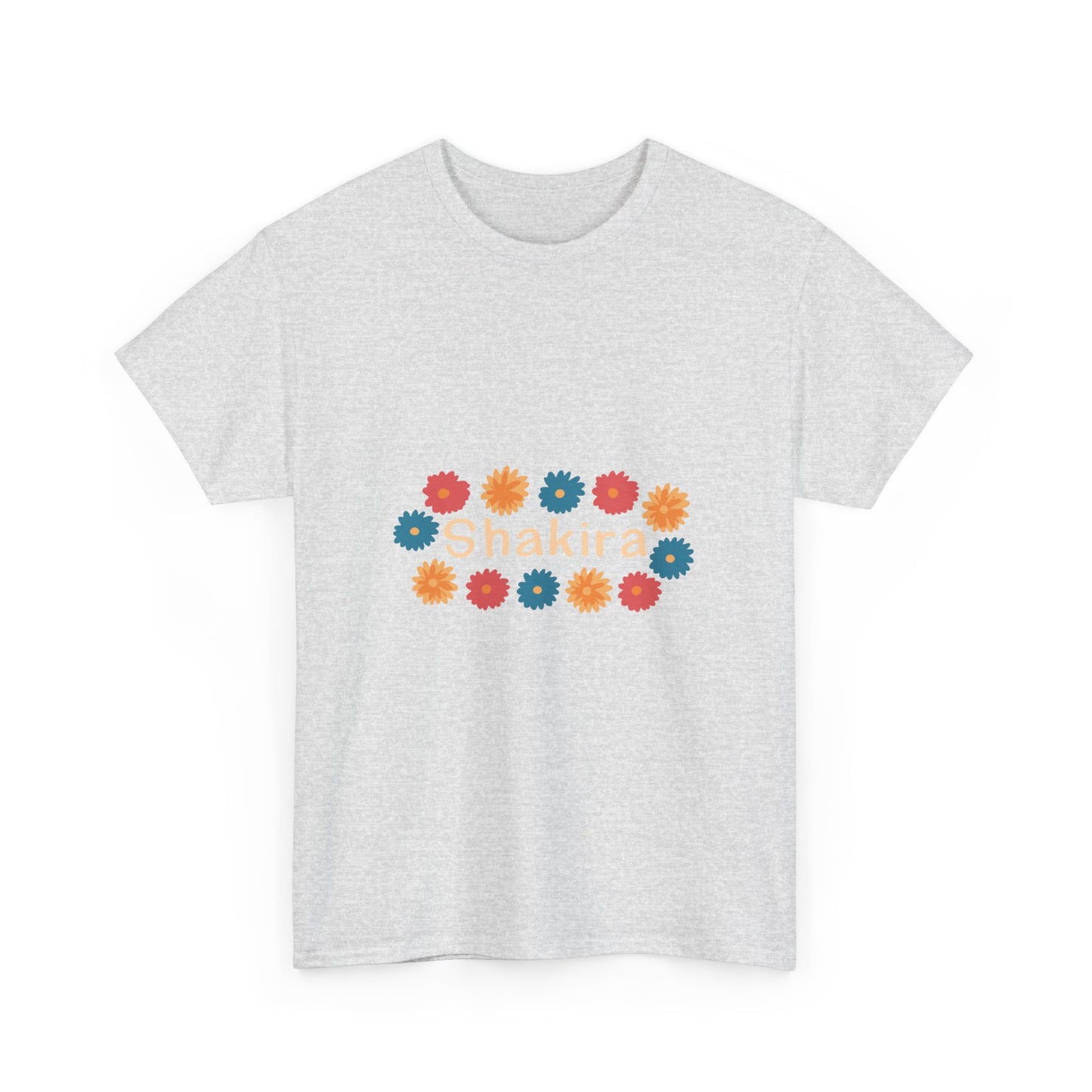 Retro Floral Groove Unisex Heavy cotton tee