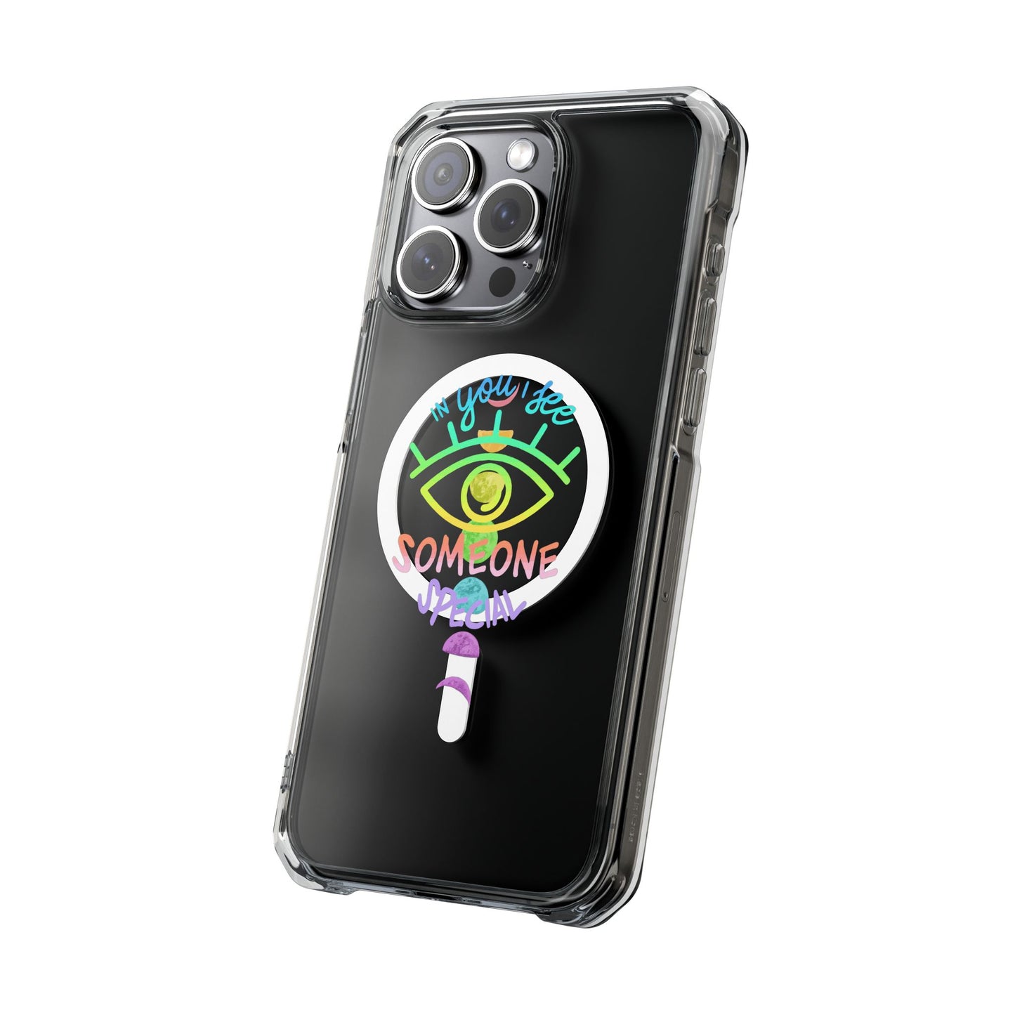 Rainbow Lunar Phases Magnetic Clear Impact case