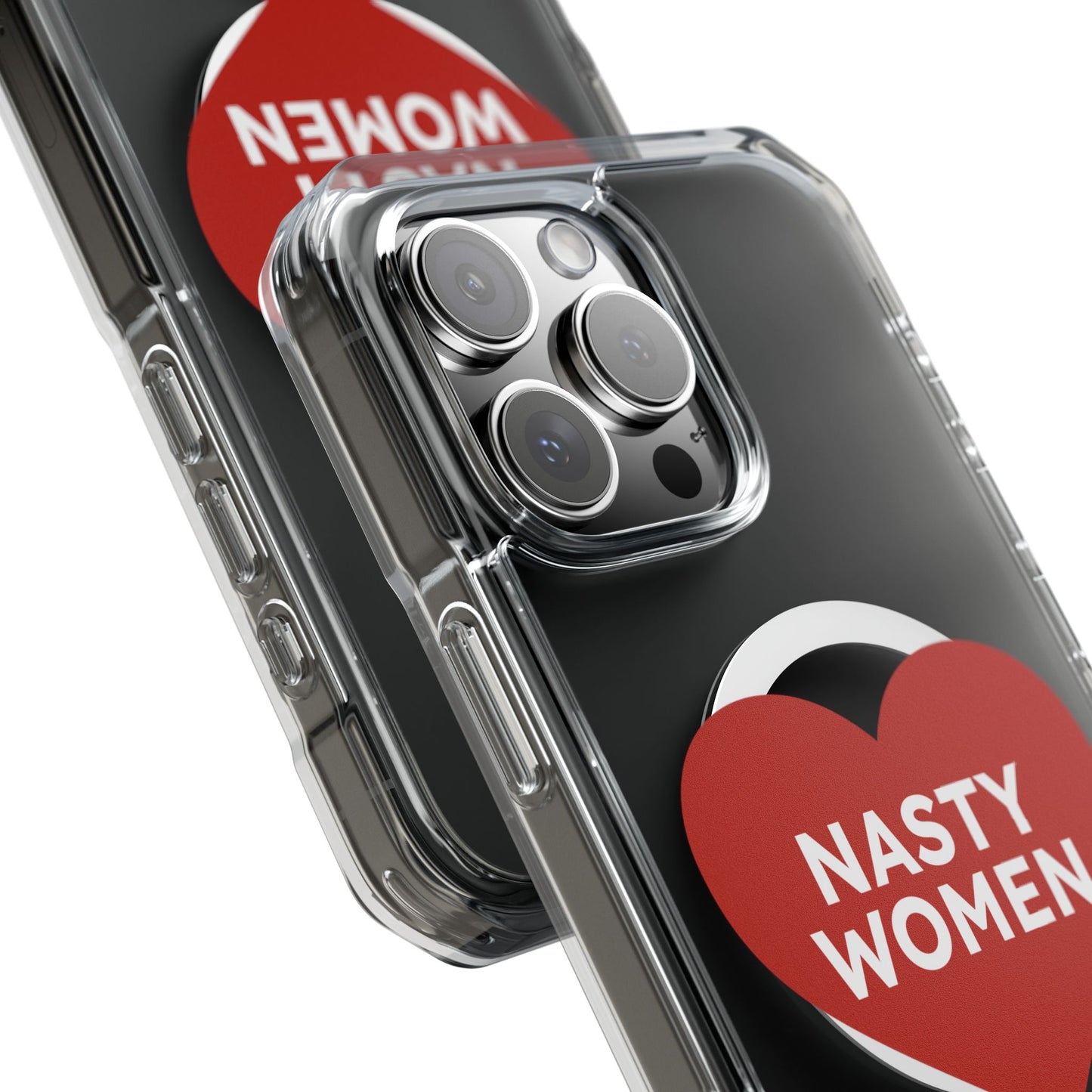 Nasty Women Heart Magnetic Clear Impact cases