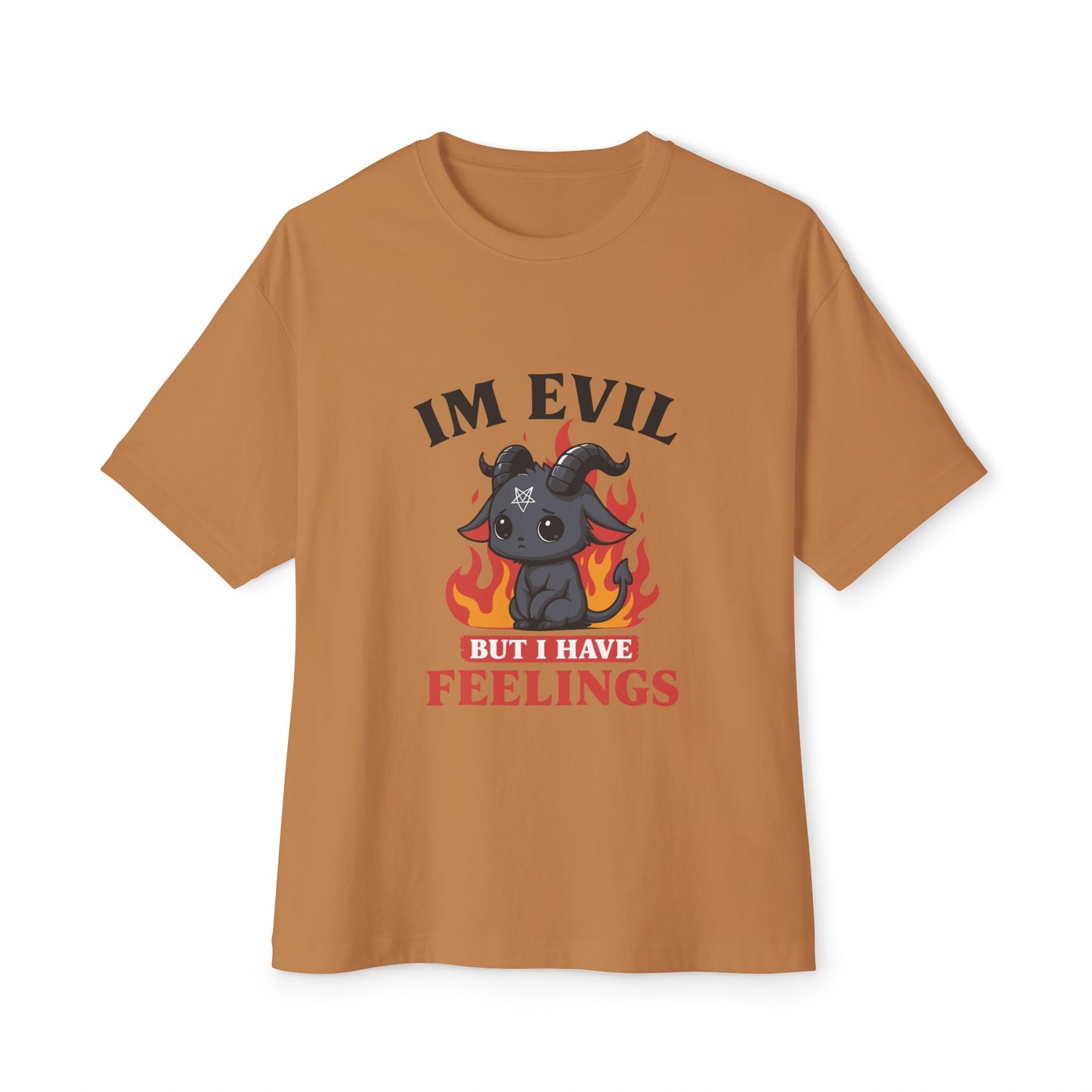Oversized boxy Tee – Snazzy Evil Edition