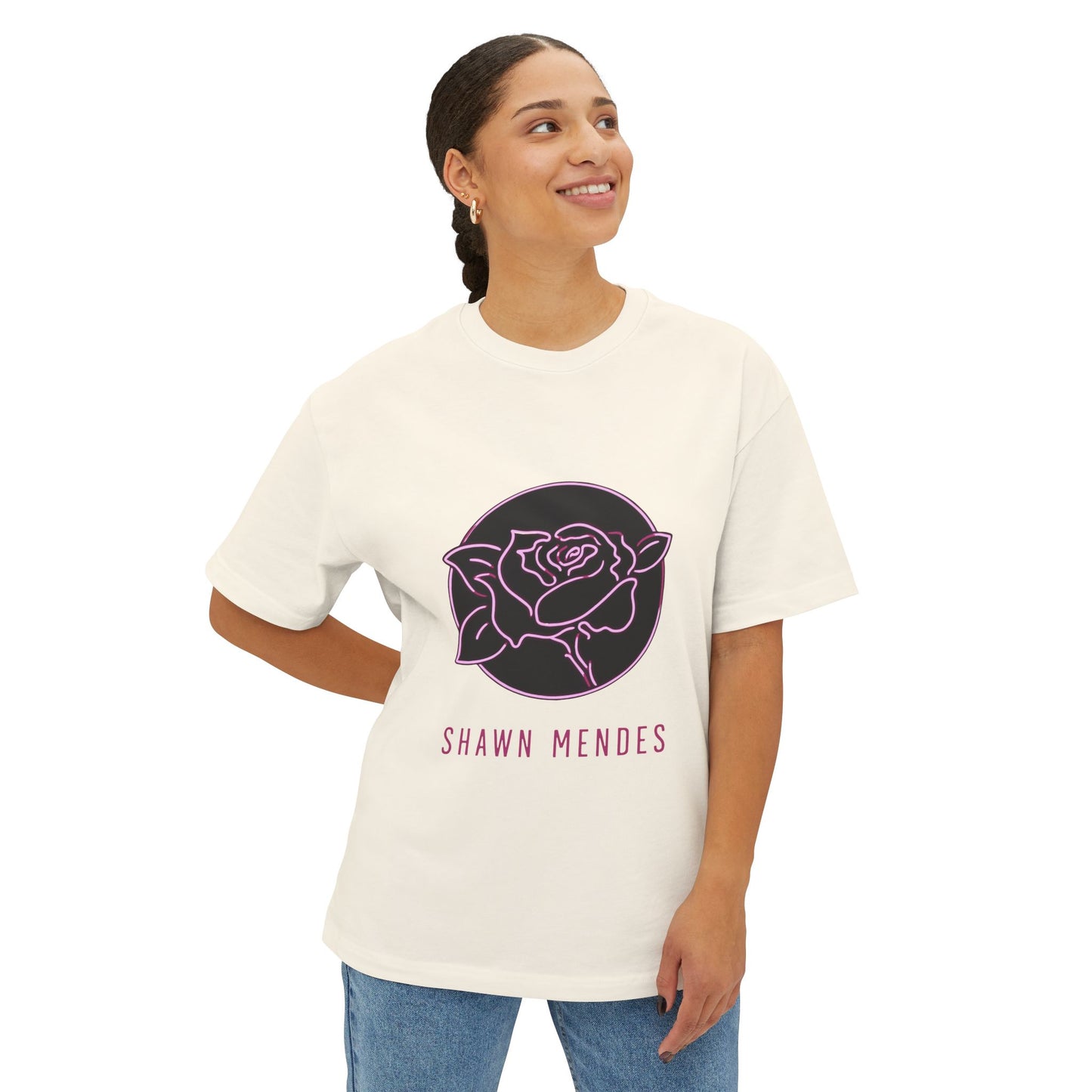Neon Bloom Unisex Oversized Boxy Tee