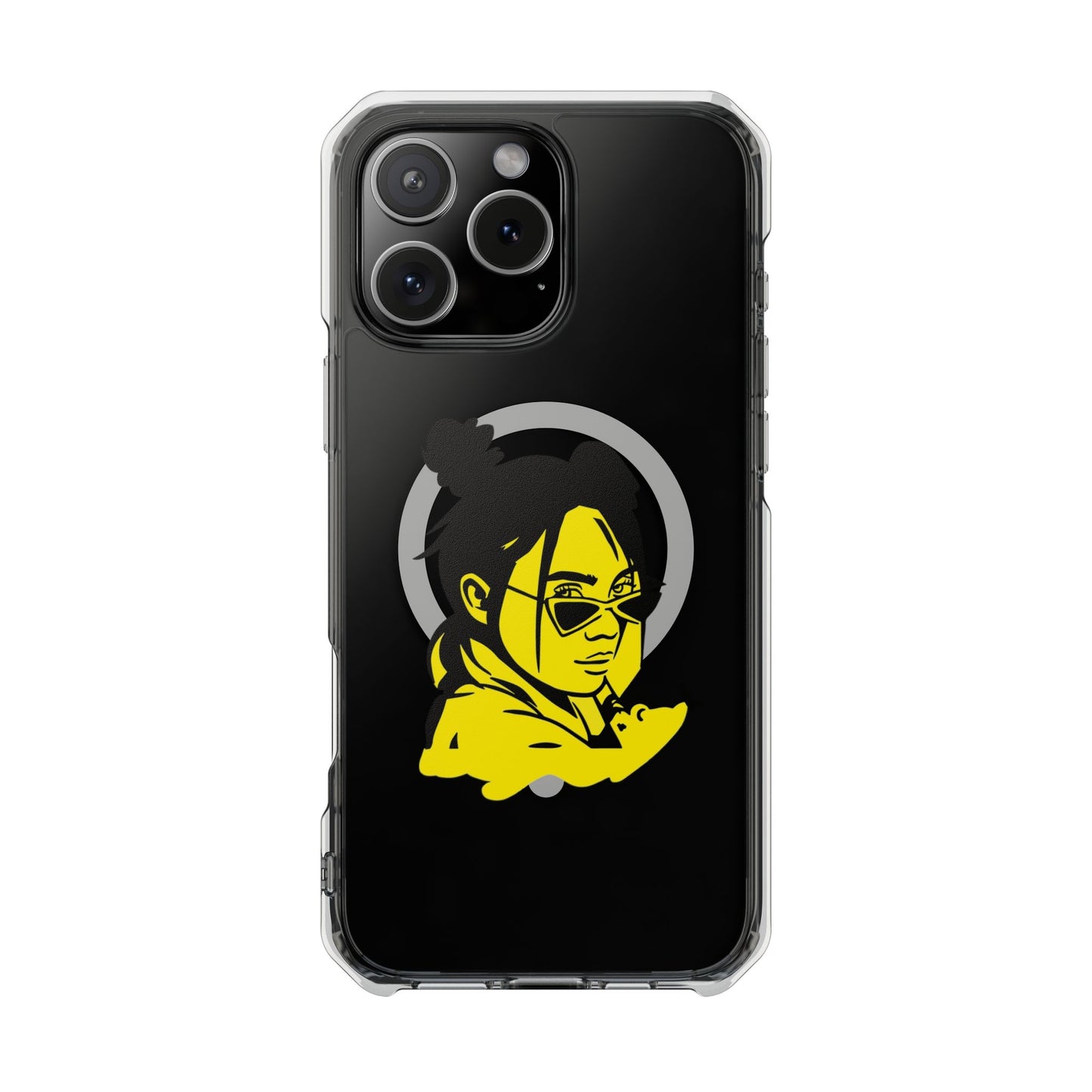Neon Mood Portrait Magnetic Clear Impact Case
