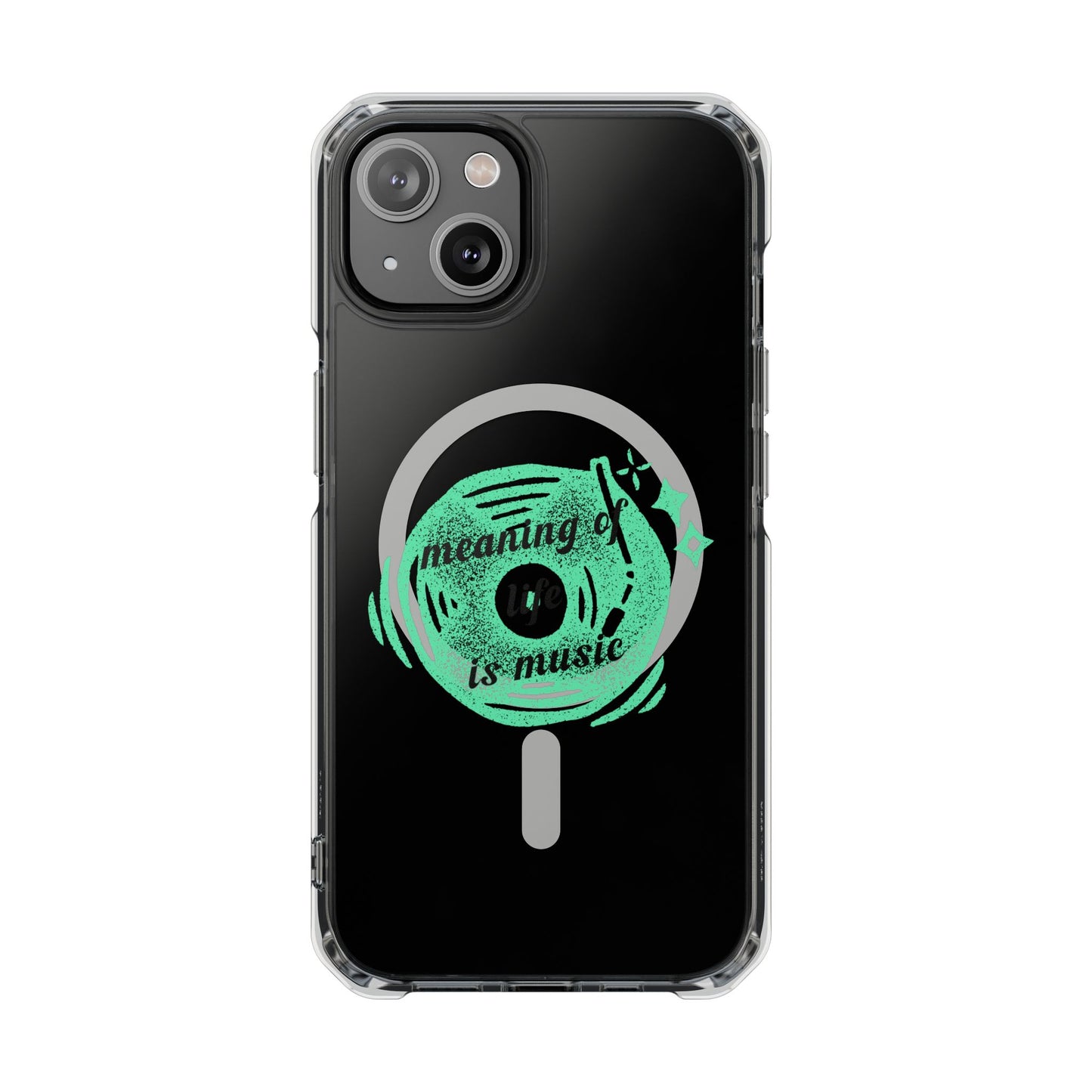 Vinyl Dreams Speak Magnetic clear Impact Case