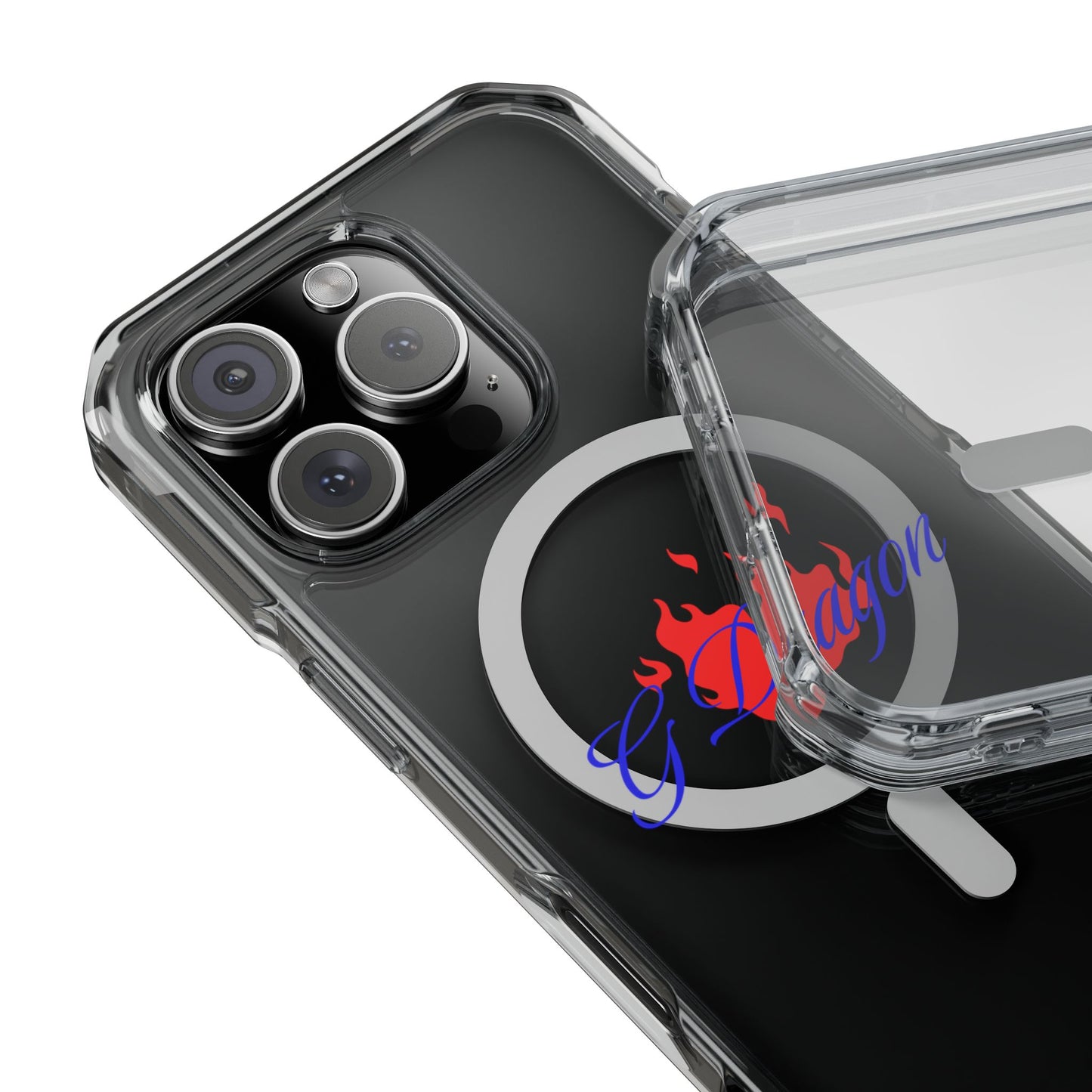 Heart on Fire Bold Script Magnetic Clear Impact Case