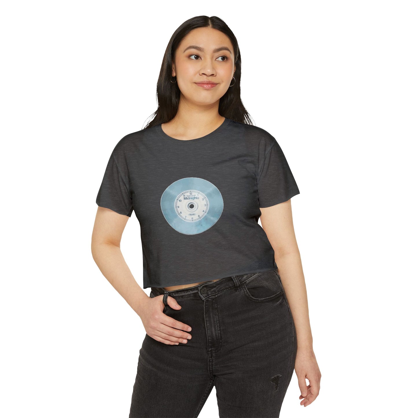 Midnight Vinyl Vibes Women's Festival Crop Top