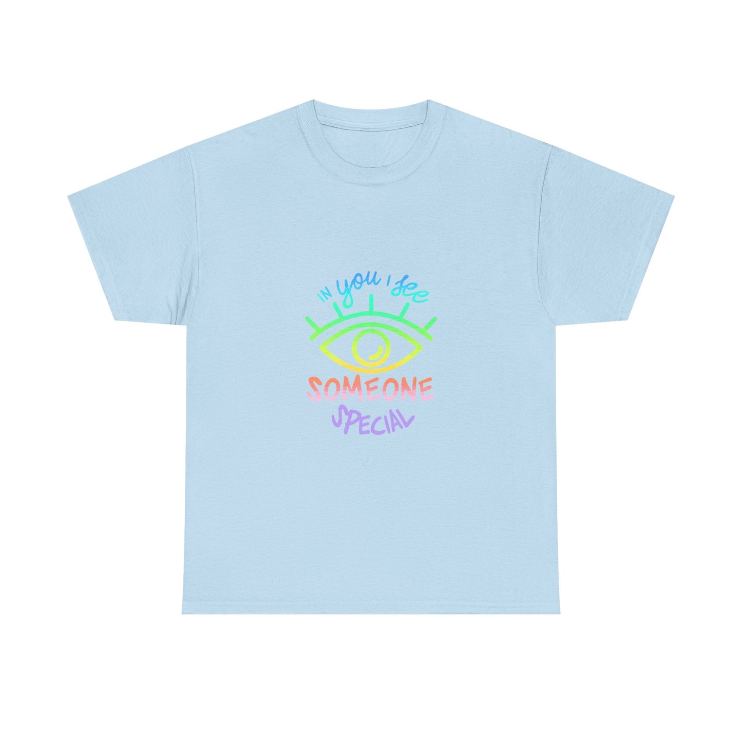 Vibrant Eye and Text Unisex Cotton Tee