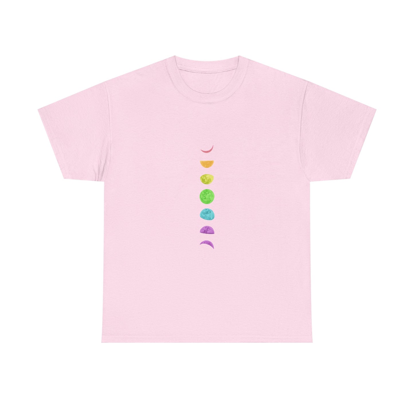 Rainbow Lunar Phases Unisex Cotton Tee