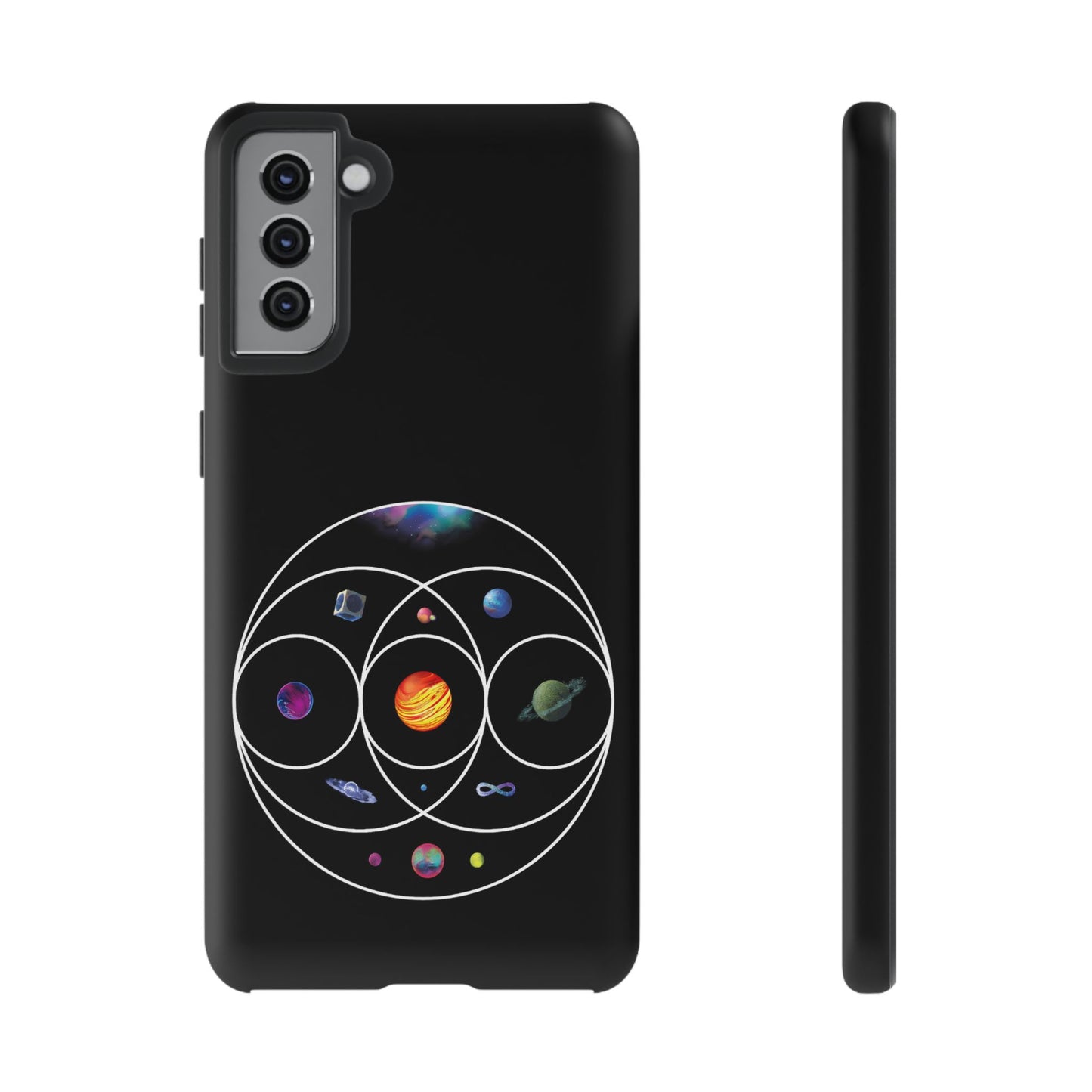 Premium Tough Case for Samsung S21 to S25 Ultra Showcasing Coldplay’s Illustration Concept