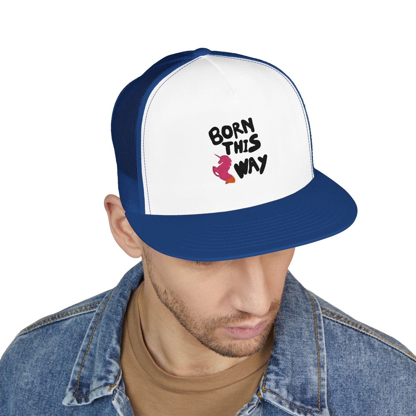 Born This Way Unicorn trucker Cap
