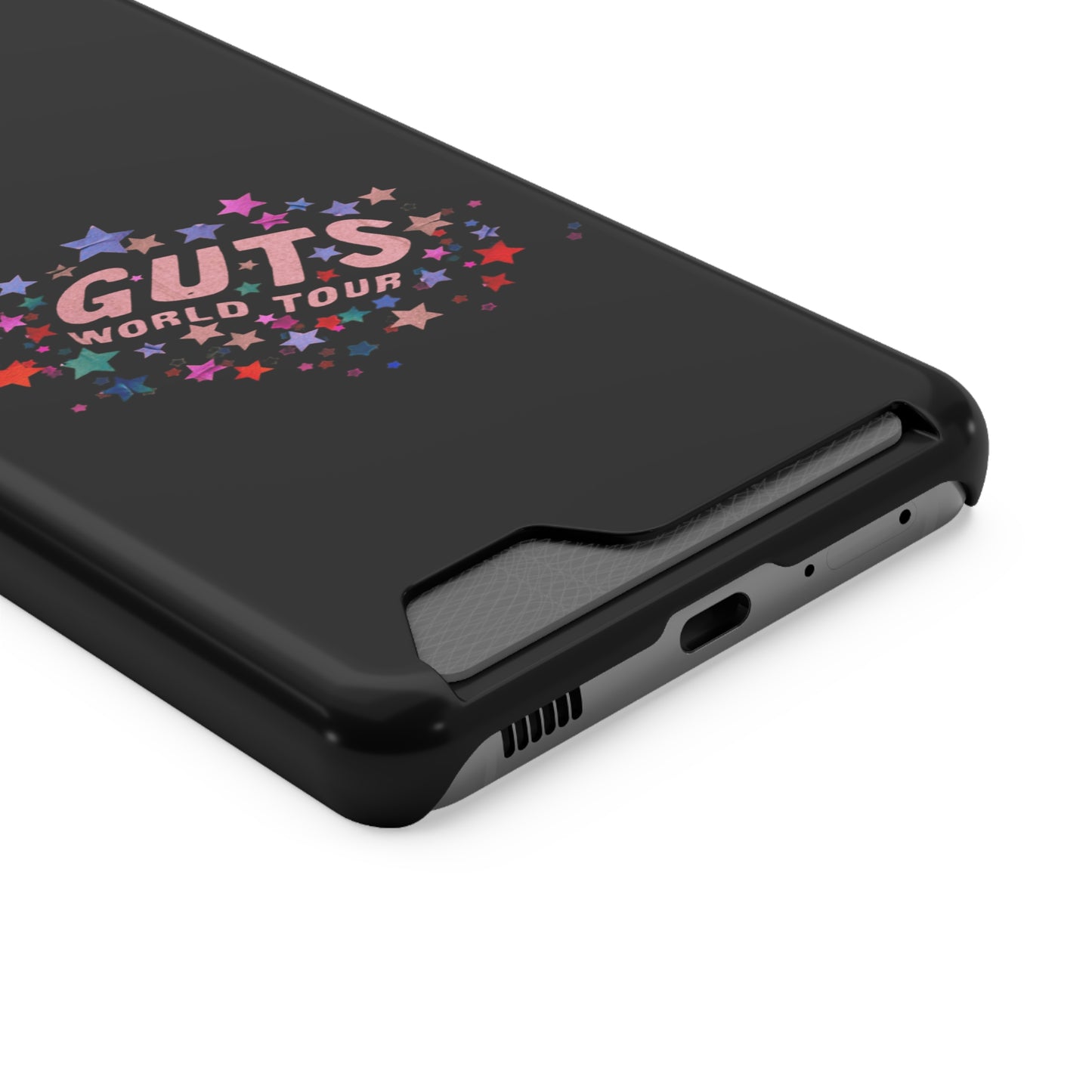 Phone Case + Card Holder For Samsung S21 to S22 – Olivia Rodrigo Guts World Tour | Black Edition