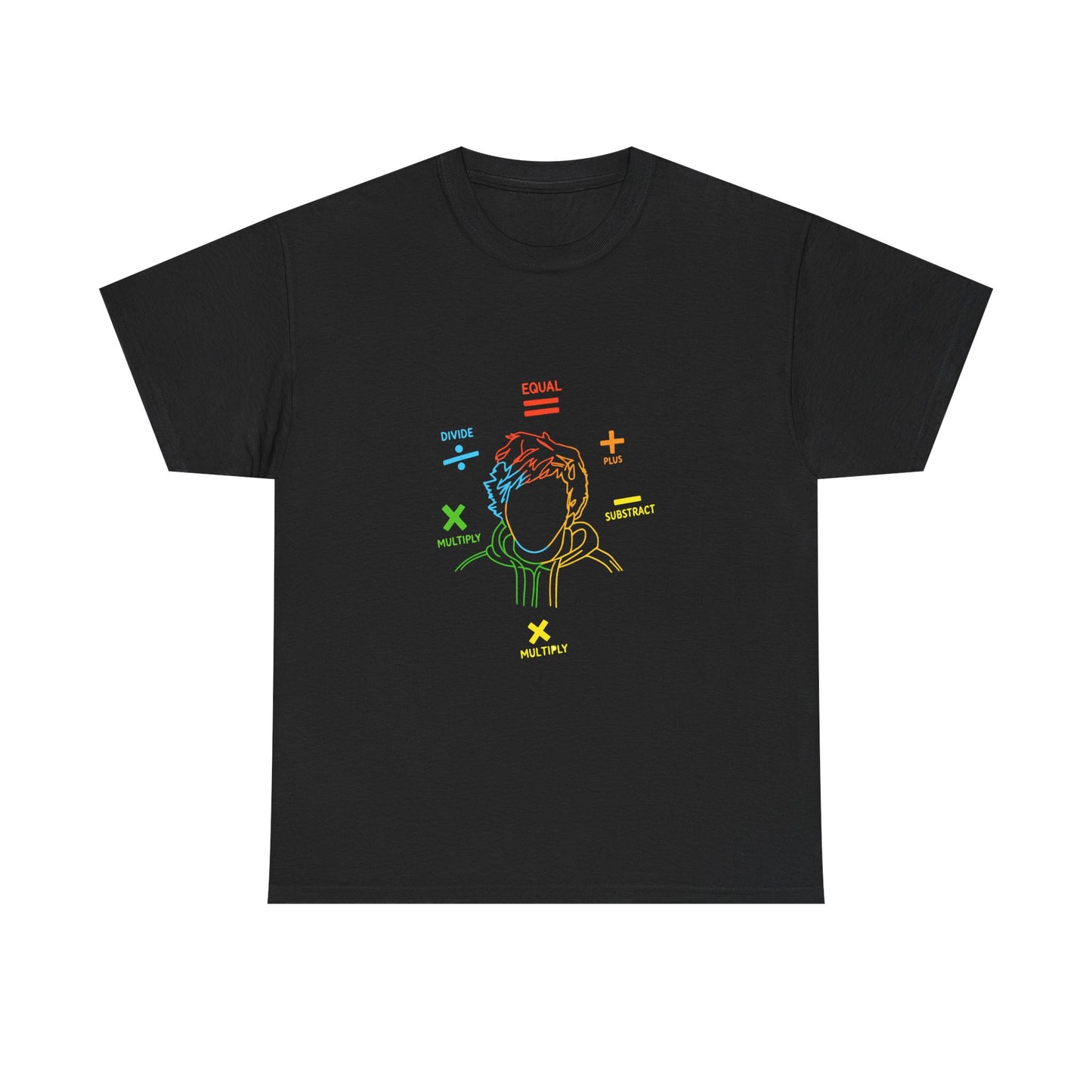 Minimalist Divide Symbol with Brush Unisex Heavy Cotton Tee