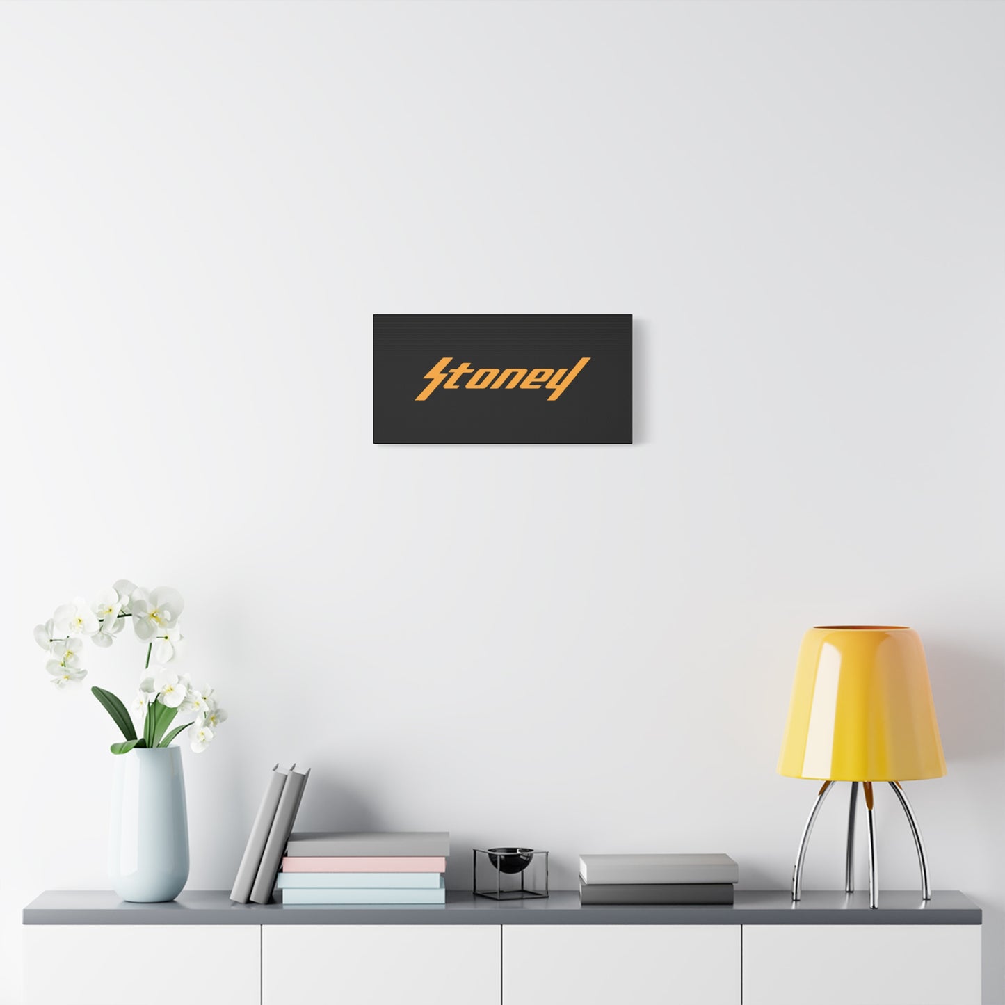 Orange Lightning Text Logo Canvas