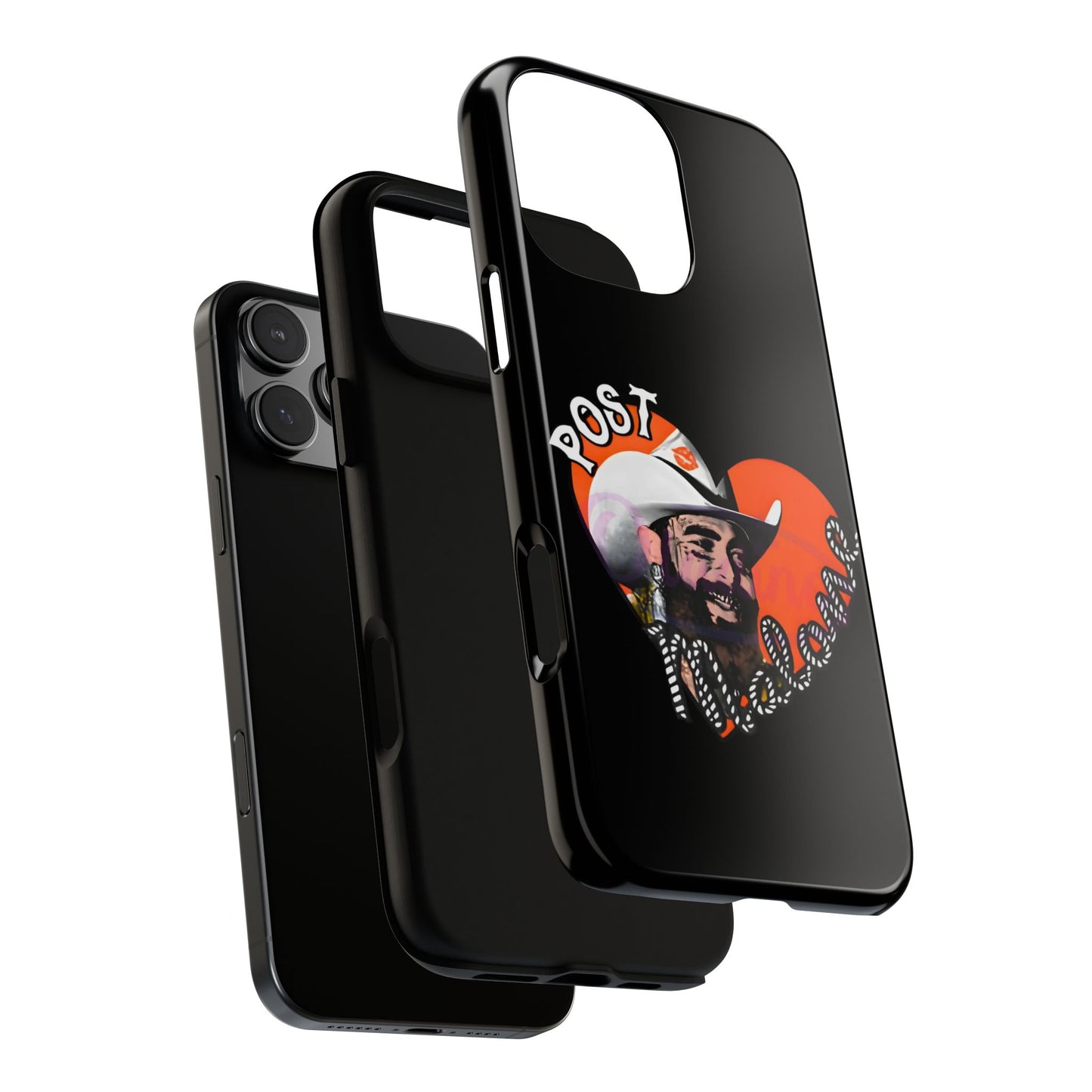 Tough iPhone Case (12–16 Pro Max) – Post Malone Heart Design