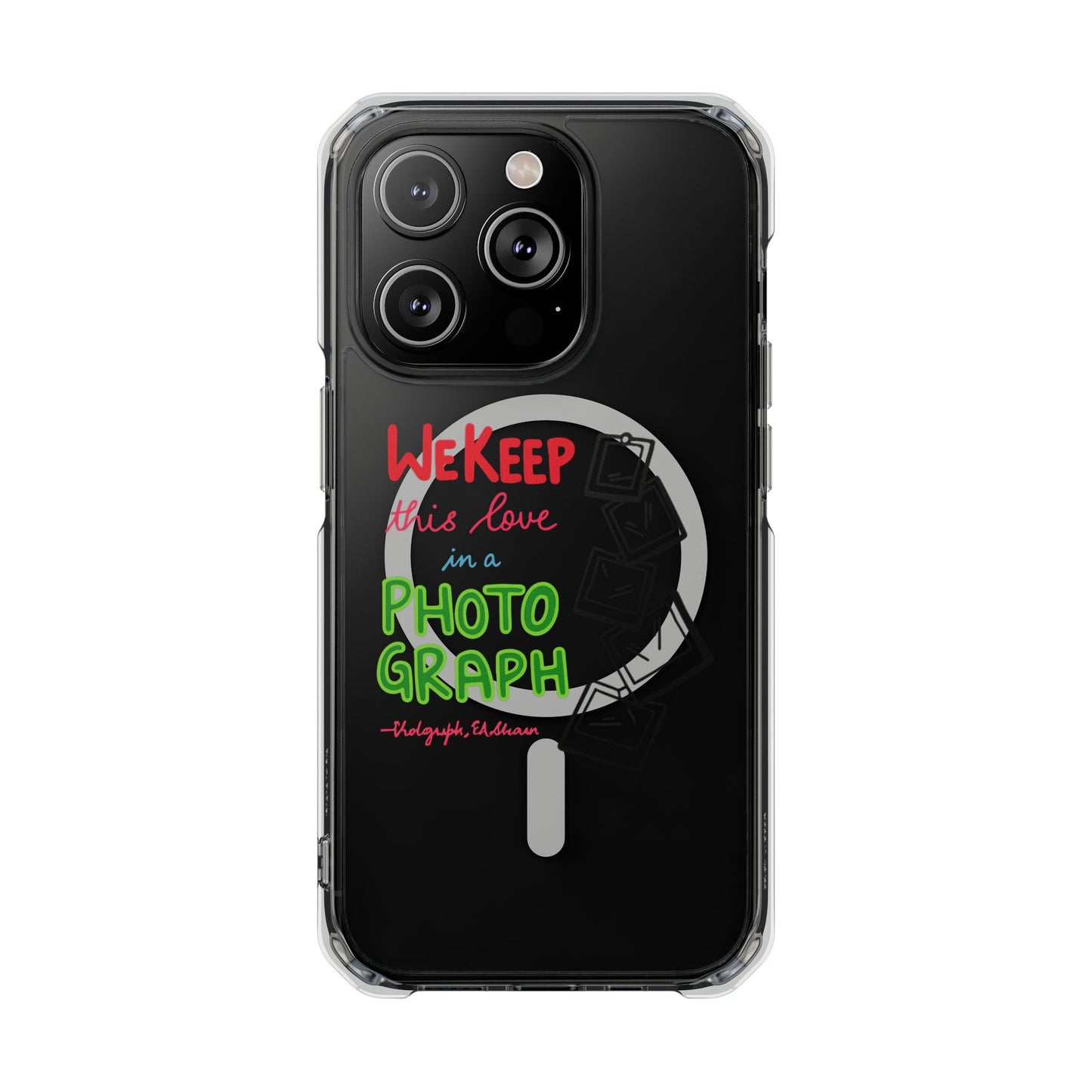 White Paw Print Magnetic Clear Impact Case