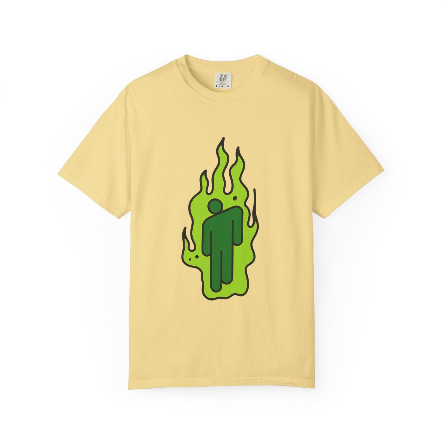 Green Flame Icon Unisex Dyed T-shirt