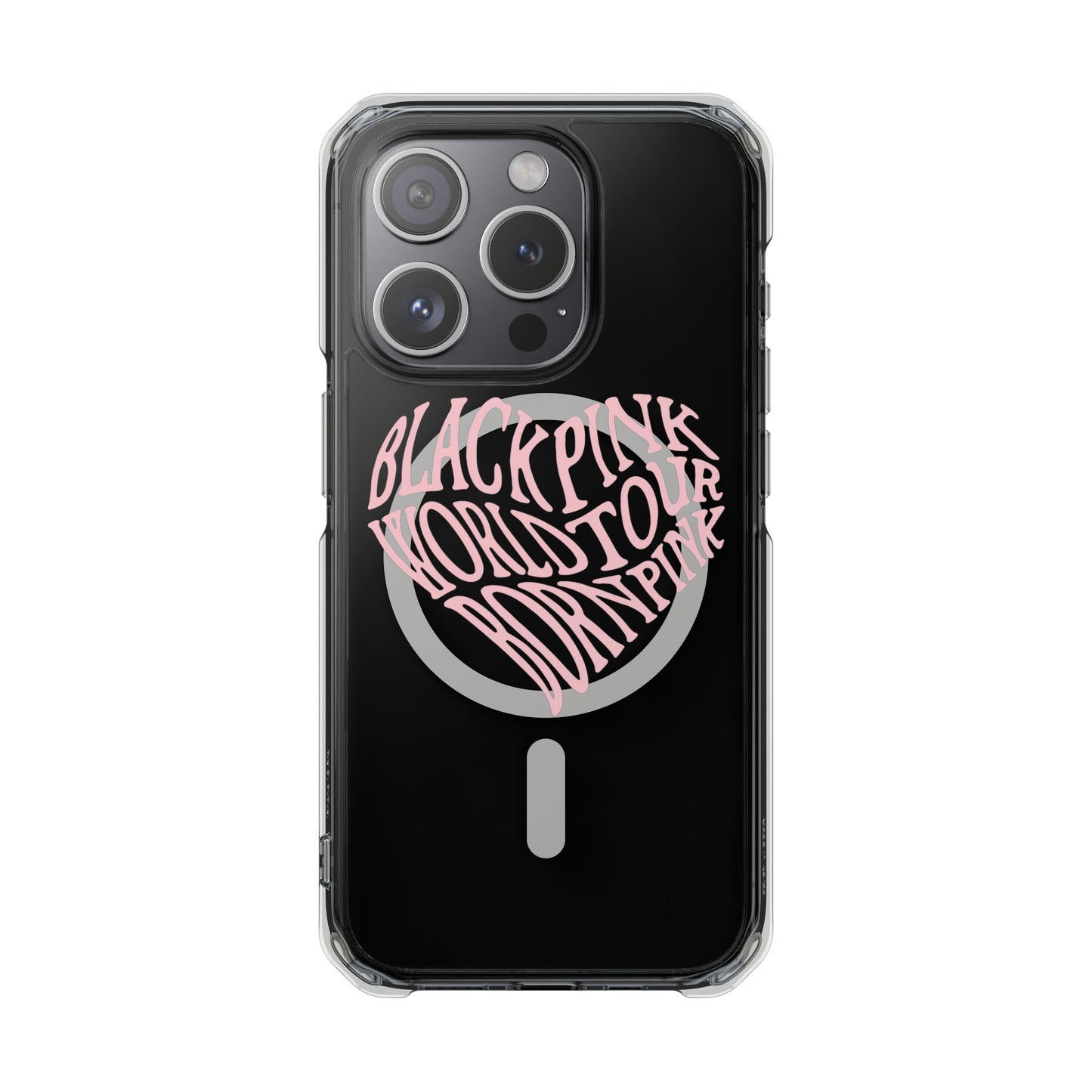 Born Pink Heart Typography - Magnetic Clear Impact Case
