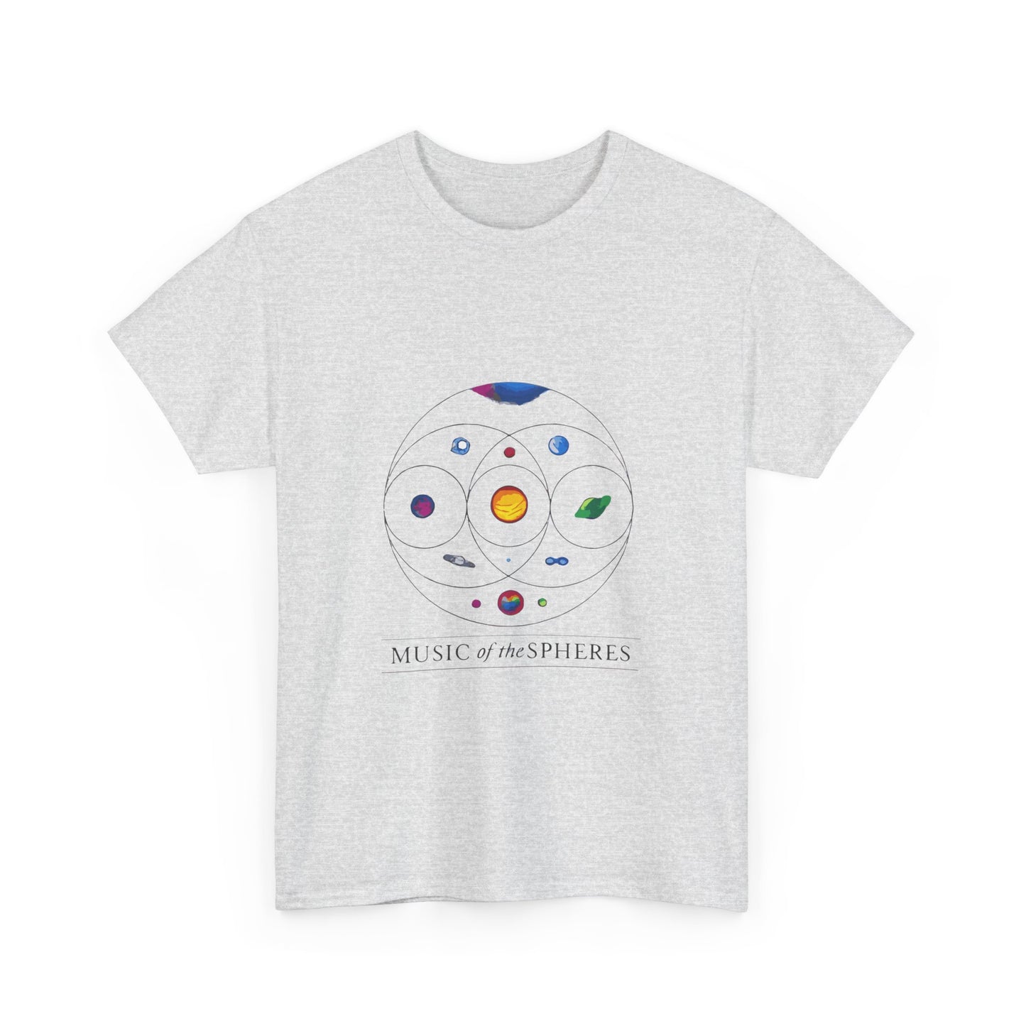 Colorful Planetary Orbit Diagram Unisex Cotton Tee