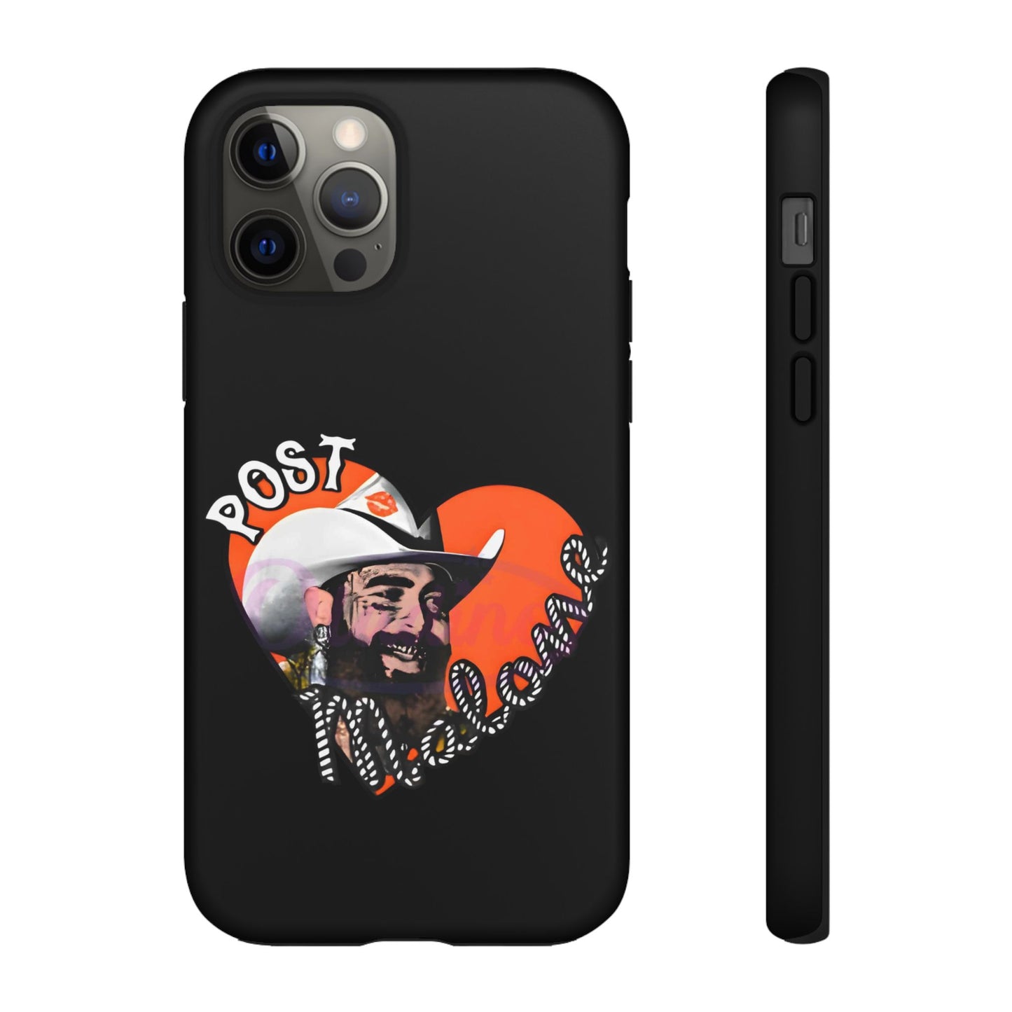 Tough iPhone Case (12–16 Pro Max) – Post Malone Heart Design