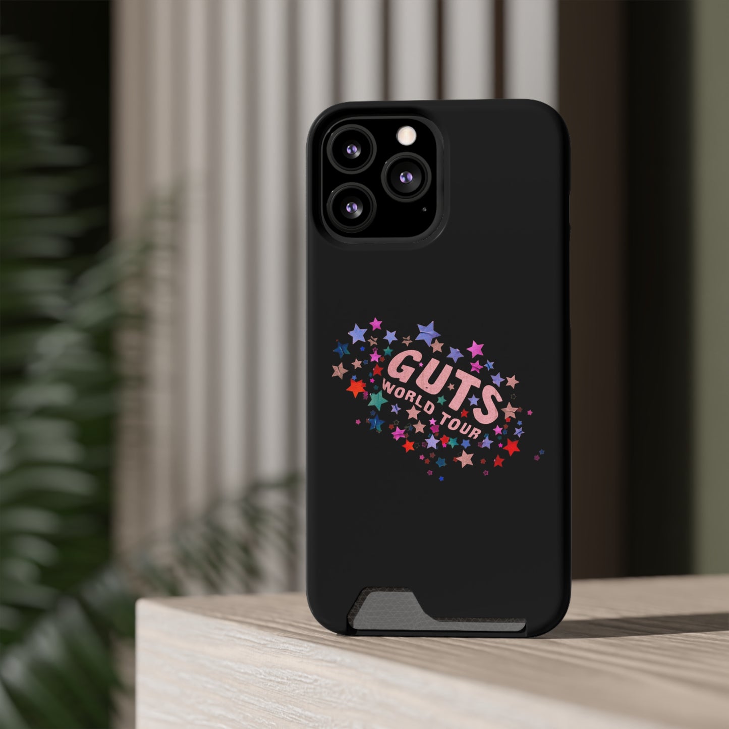 Phone Case + Card Holder For Iphone 13 – Olivia Rodrigo Guts World Tour | Black Edition