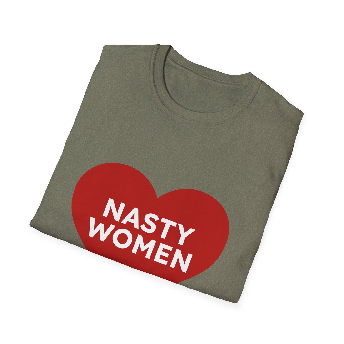 Nasty Women Heart - Unisex Softstyle T-shirt