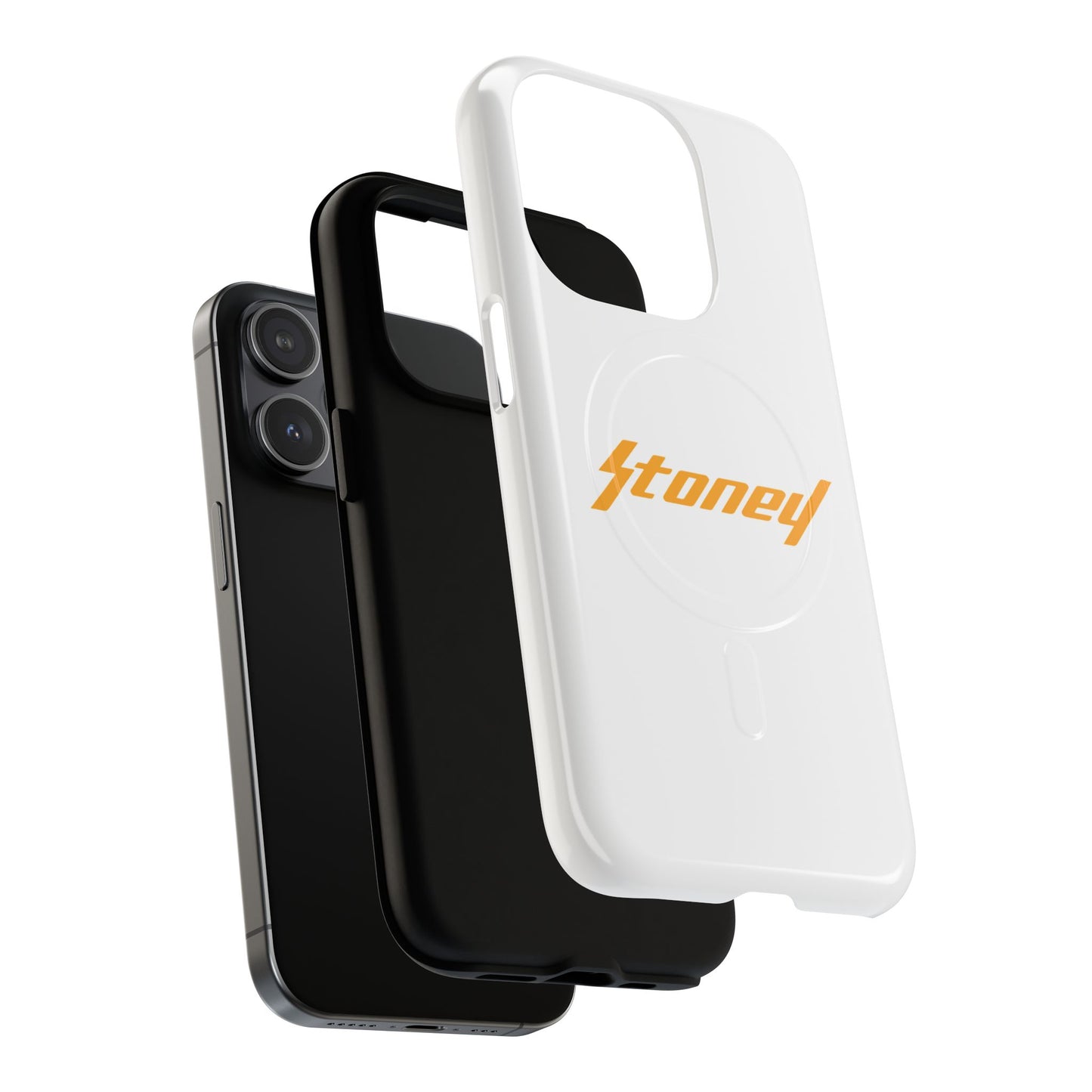 Orange Lightning Text Logo Tough Magnetic Case