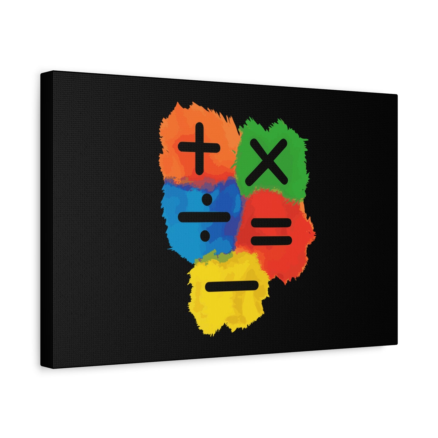 Orange Equals Symbol Matte Canvas