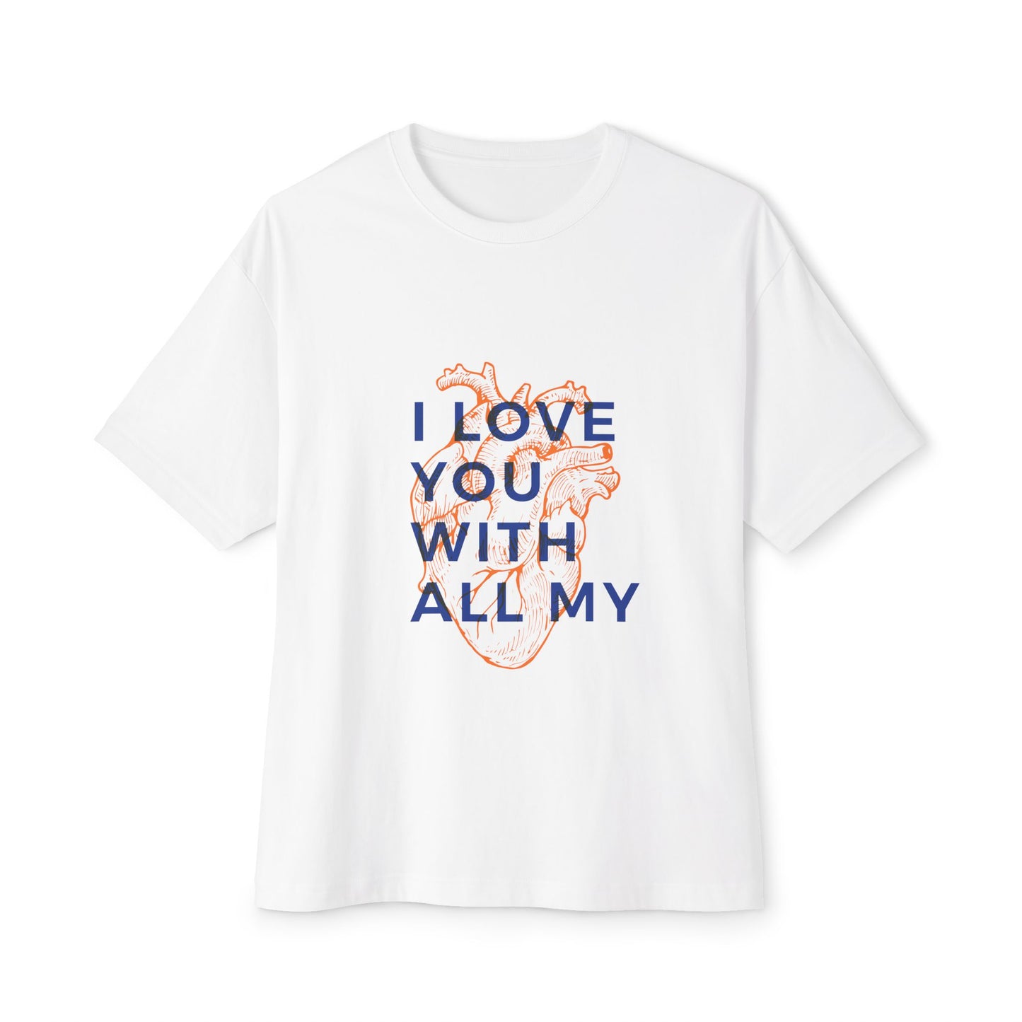 All My Heart Anatomical Art Unisex Oversized Boxy Tee